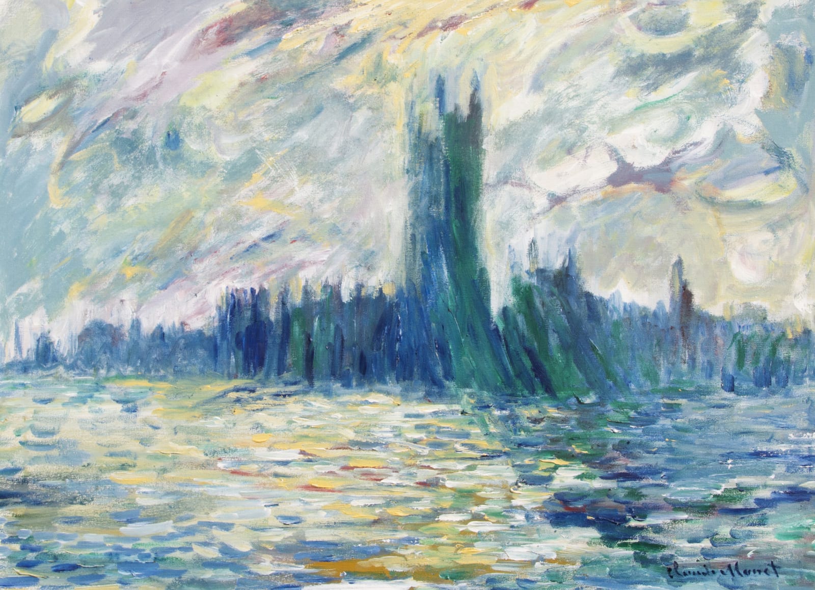 RICHARD GOWER, In The Manner Of Monet, Houses of Parliament