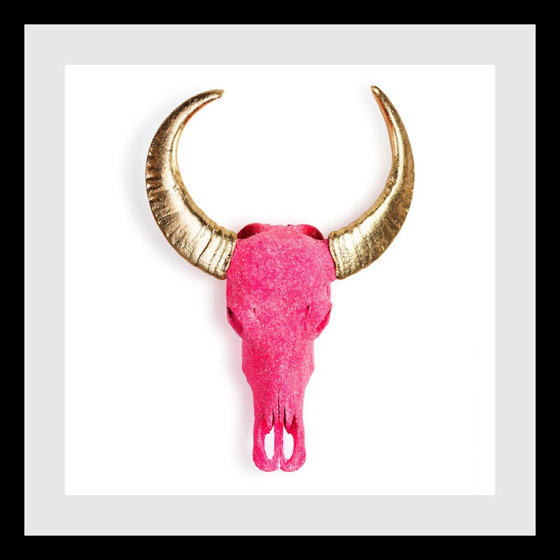PINK WITH GOLD ON WHITE - SMALL