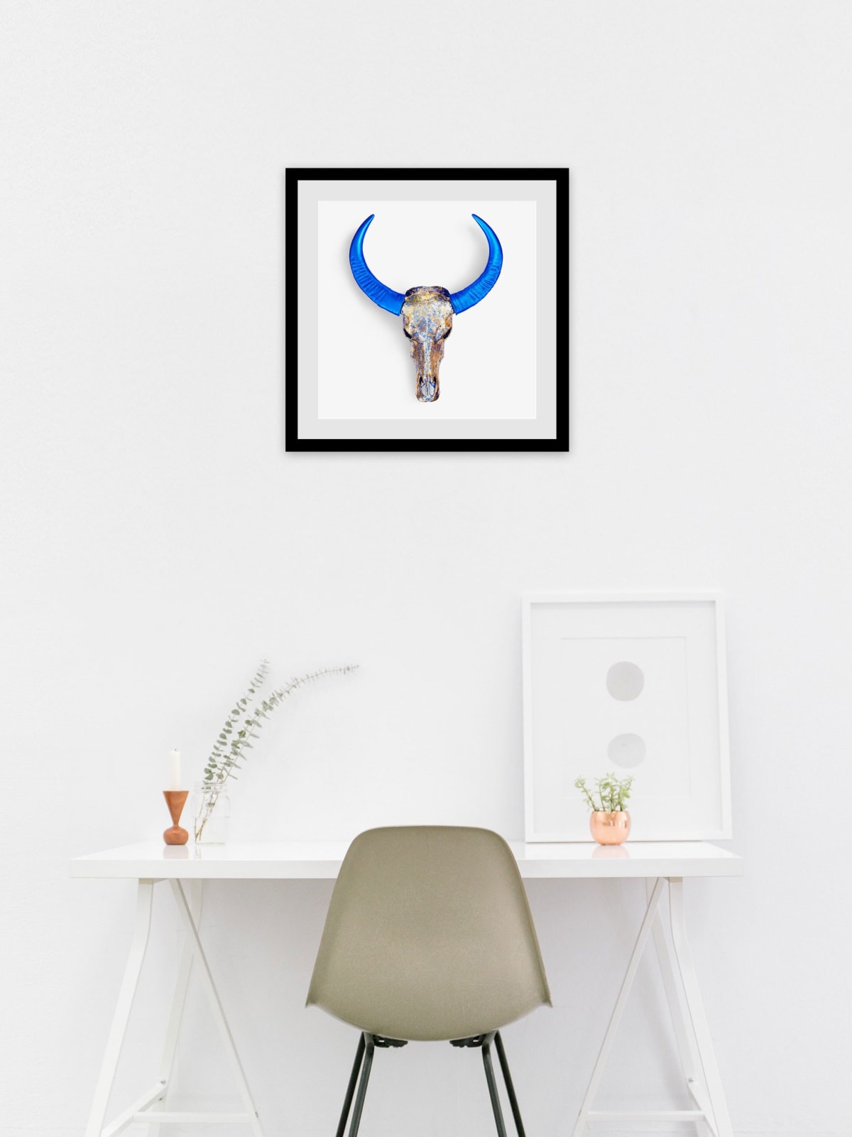 BLUE & GOLD WITH BLUE ON WHITE - SMALL