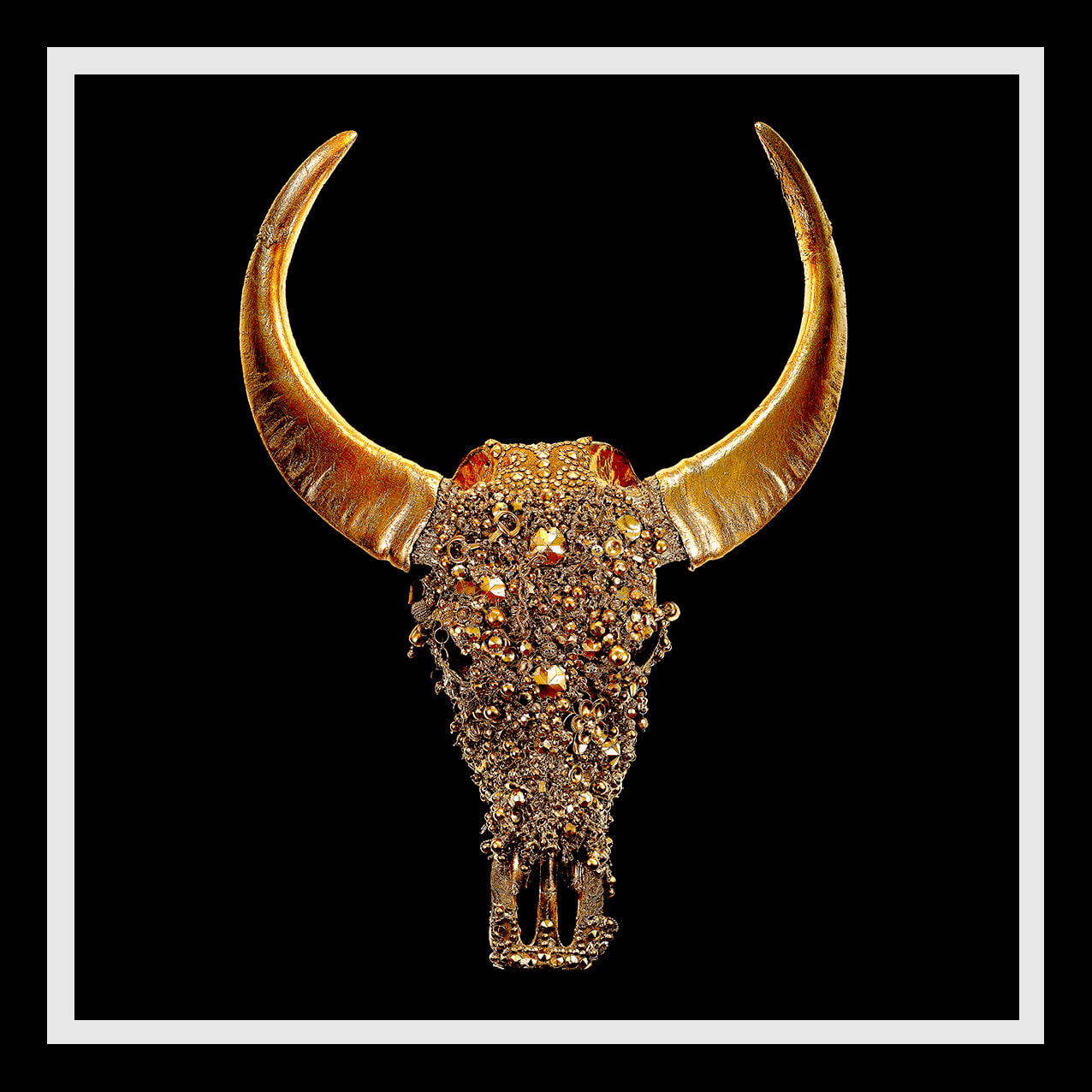 ANGELA MORRIS-WINMILL, Gold Trinket on Black Diamond Dust