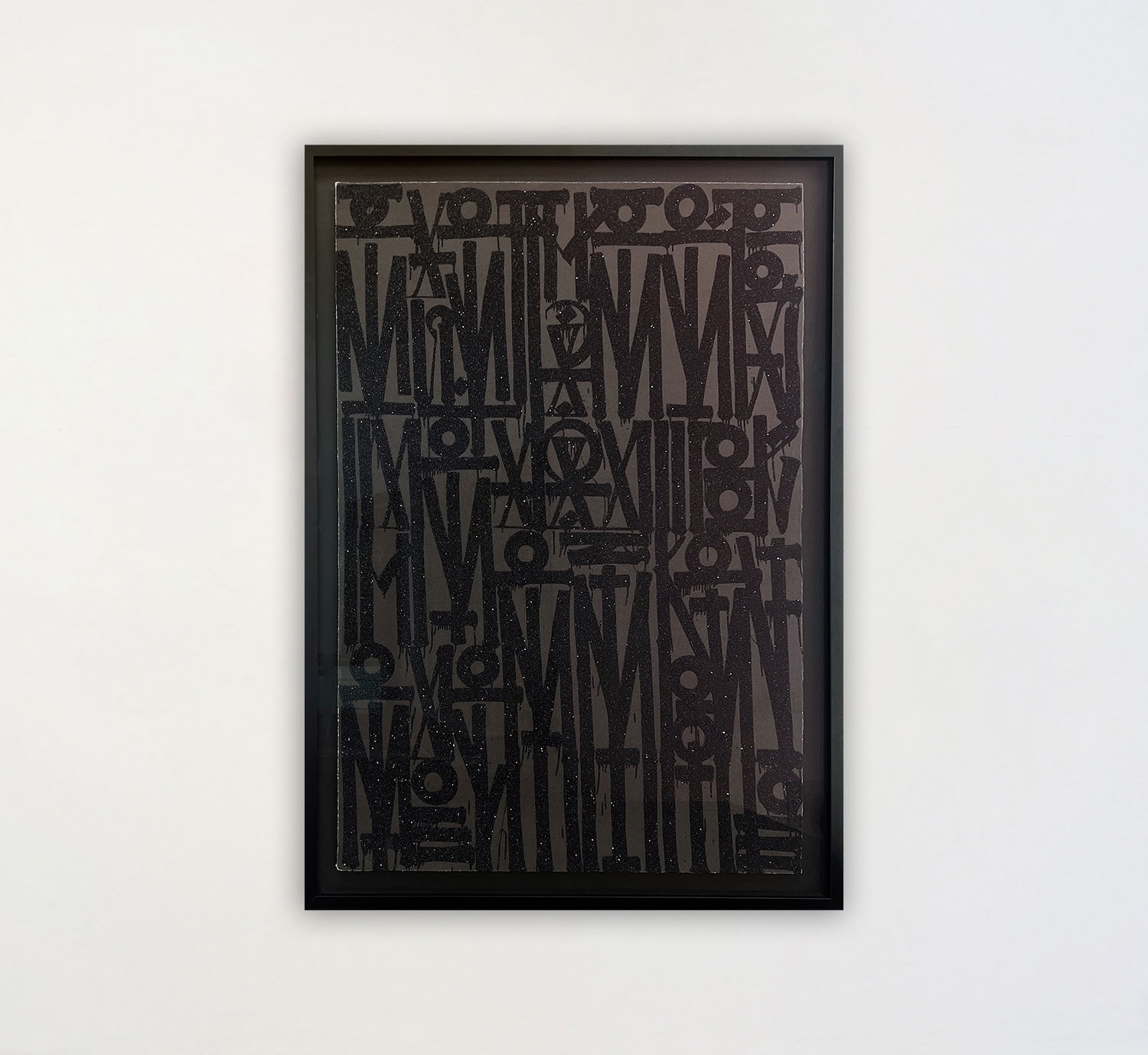 RETNA, Even the Heart Skips a Beat (Black on Black), 2024