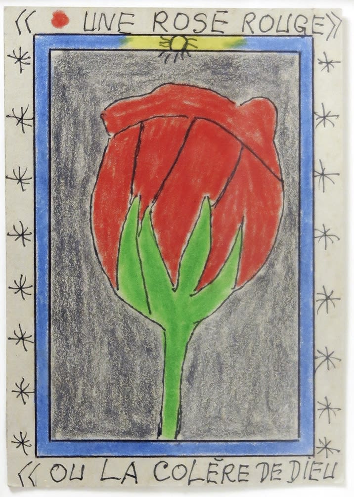 Frédéric Bruly Bouabré, Une rose rouge ou la colère de Dieu, 2007