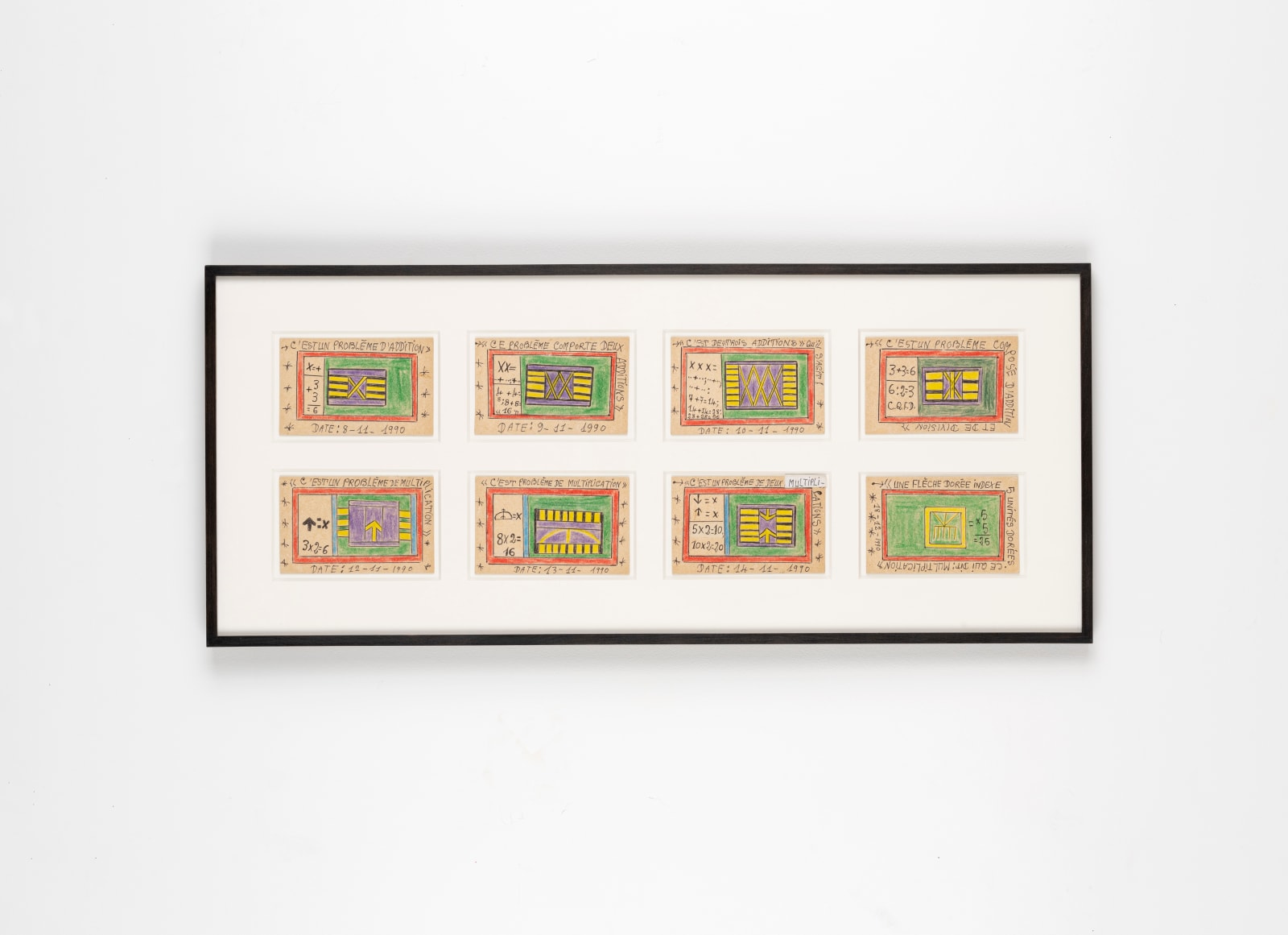 Frédéric Bruly Bouabré, Problèmes d'additions et de multiplications, 1990