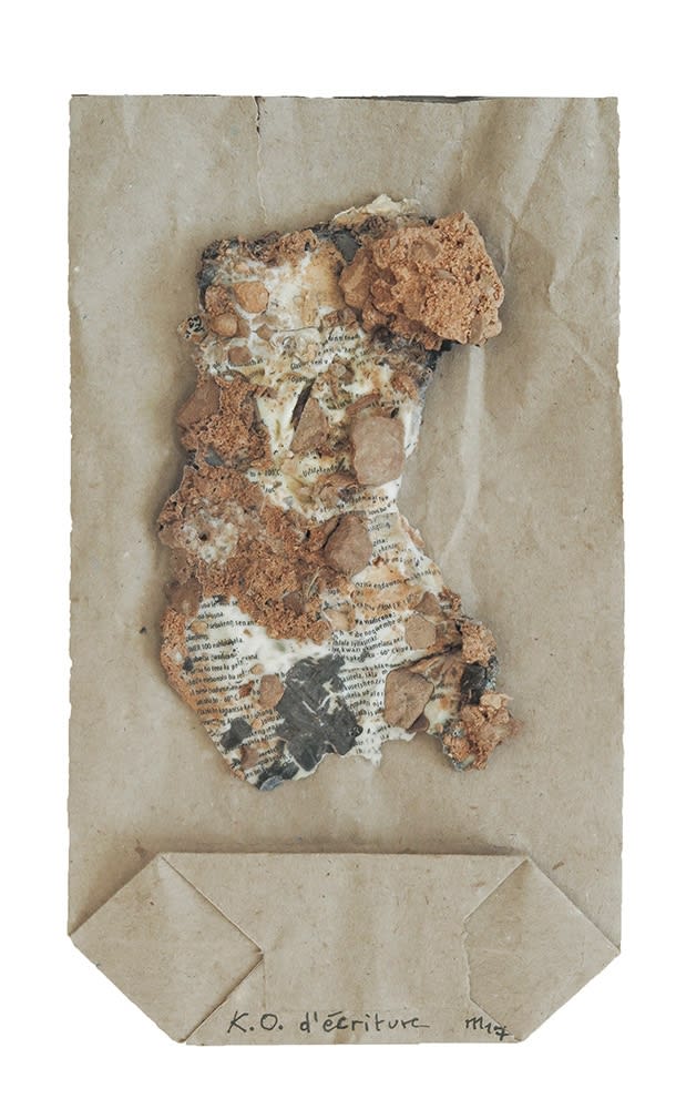 Marcel Miracle K.O. d'écriture. Technique mixte 19 x 11 cm