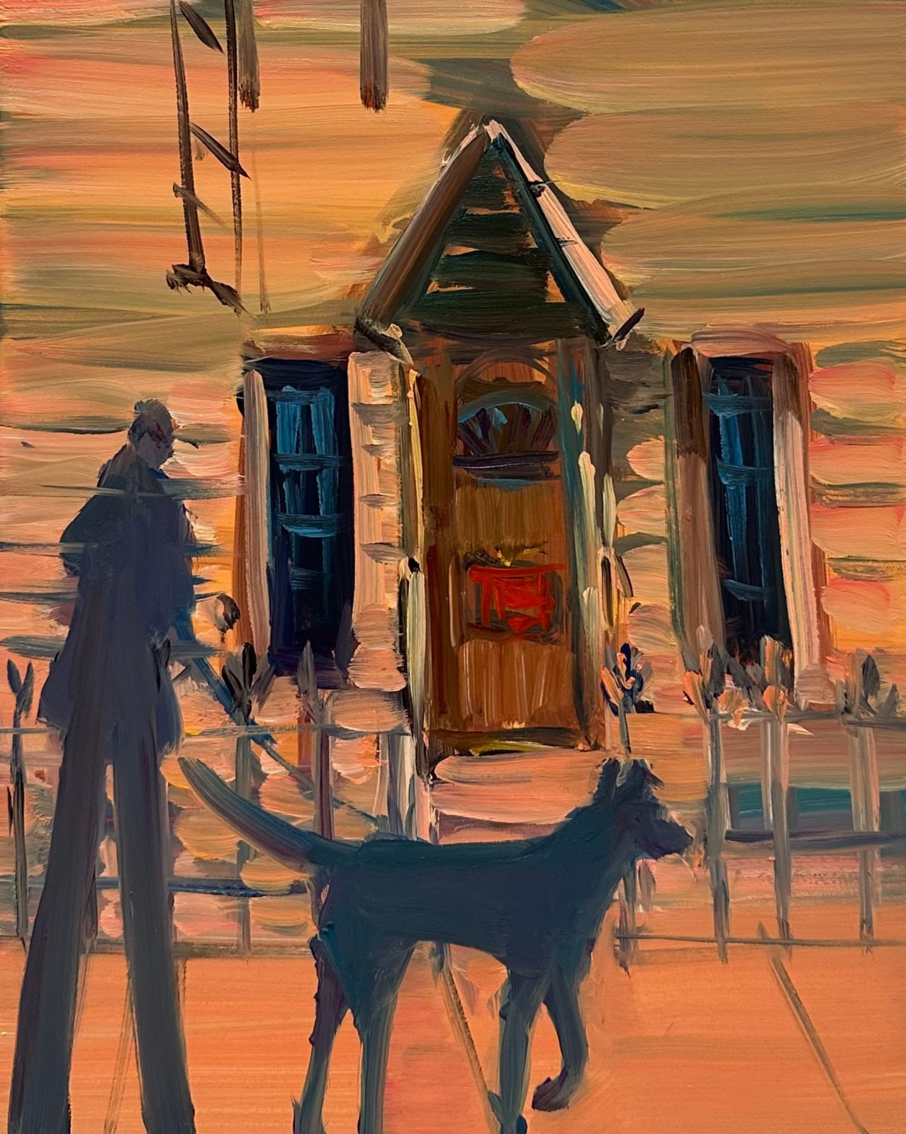 Deborah Brown, Portico with Blue Heeler, 2025