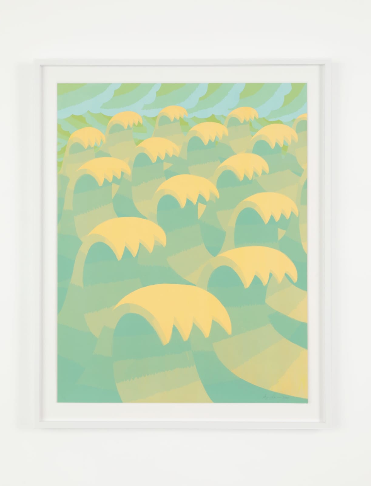 Amy Lincoln, Waves 20 (Gold and Green), 2025