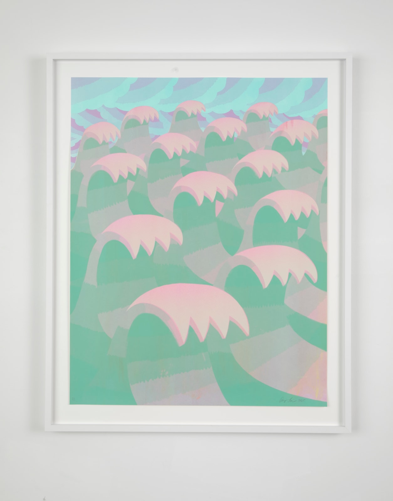 Amy Lincoln, Waves 22 (Green, Pink, and Blue, 2025
