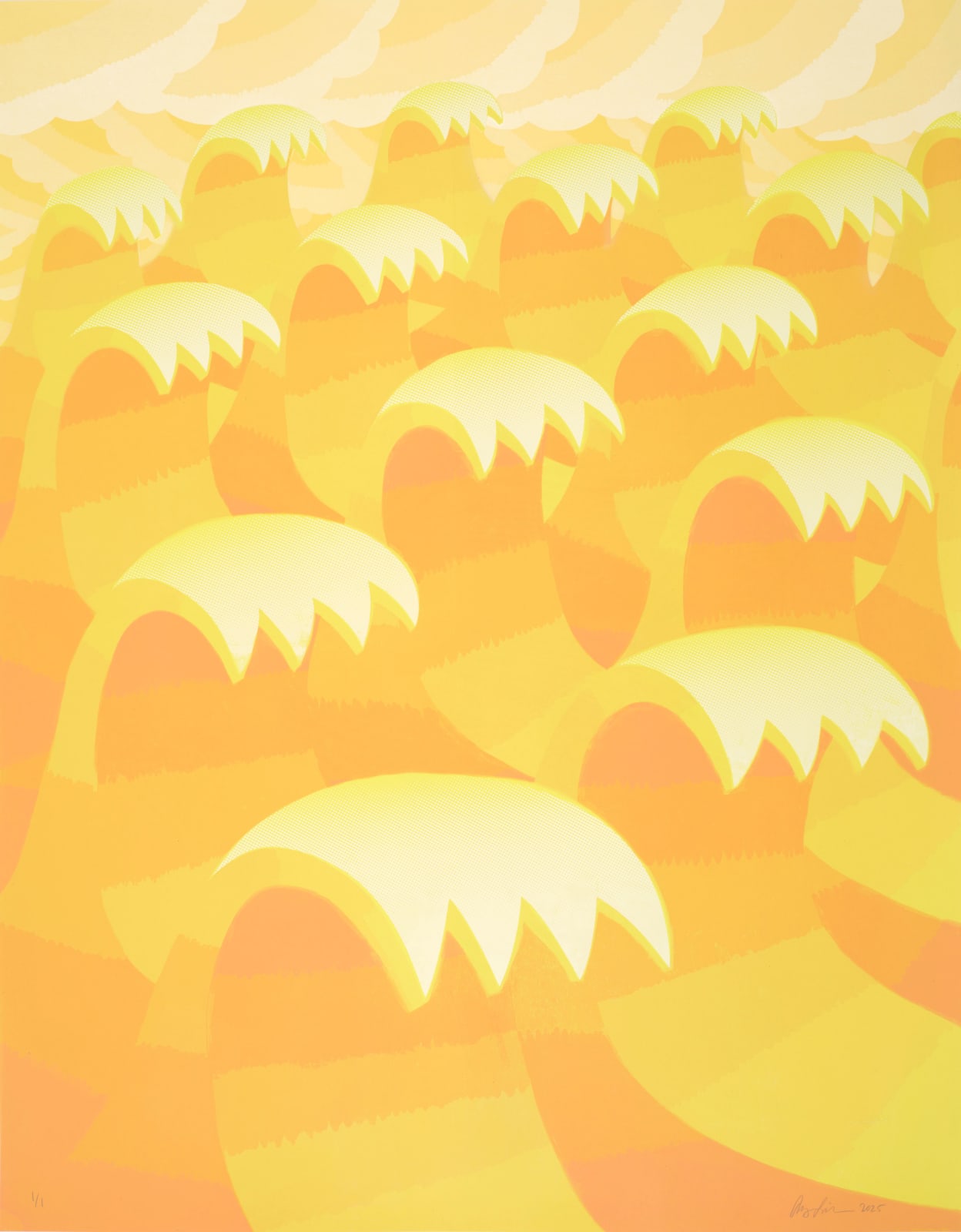 Amy Lincoln, Waves 12 (Orange and Yellow), 2025