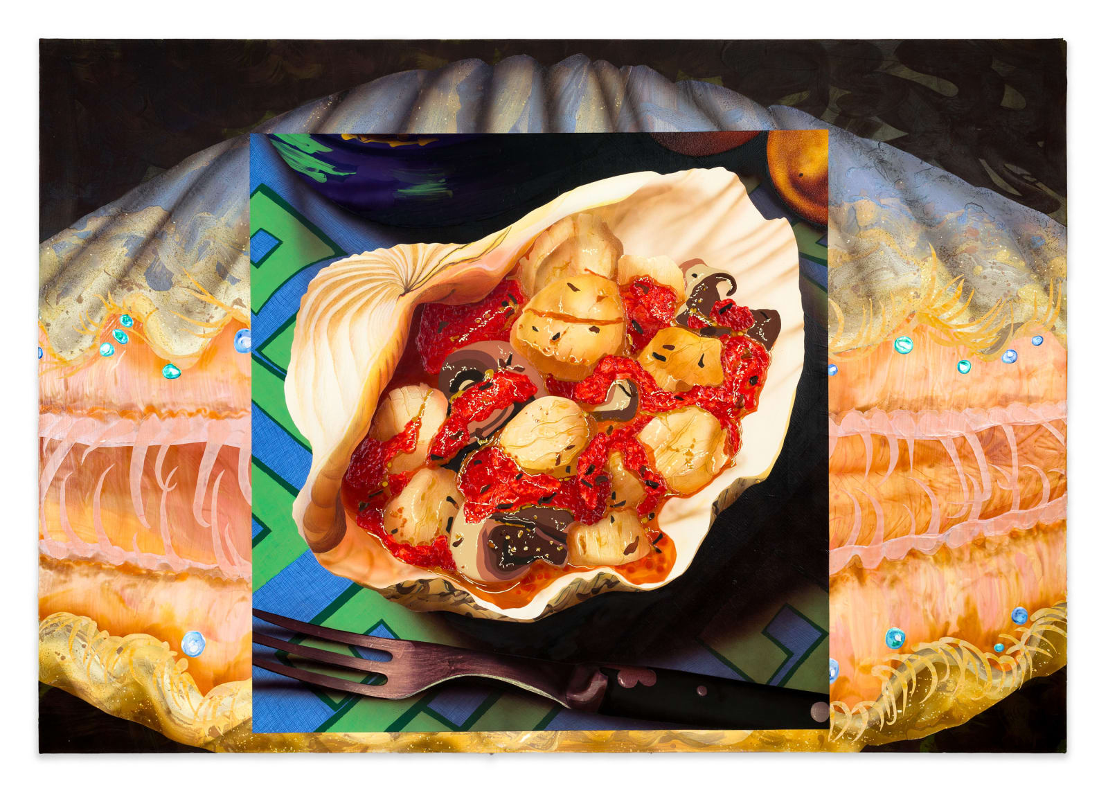 Abbi Kenny, Investigative Atlantic Bay Scallop (Argopecten irradians) Smothered and Herbaceous, 2024