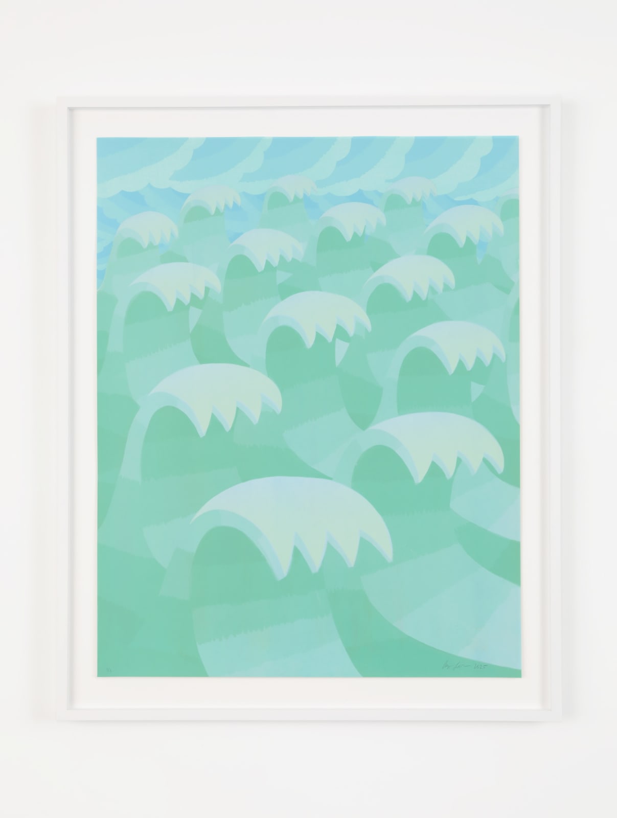 Amy Lincoln, Waves 4 (Blue and Green), 2025