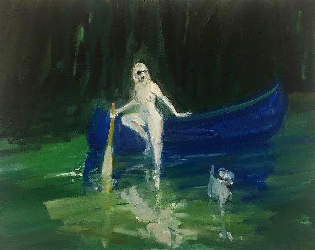 Deborah Brown, Blue Canoe , 2019