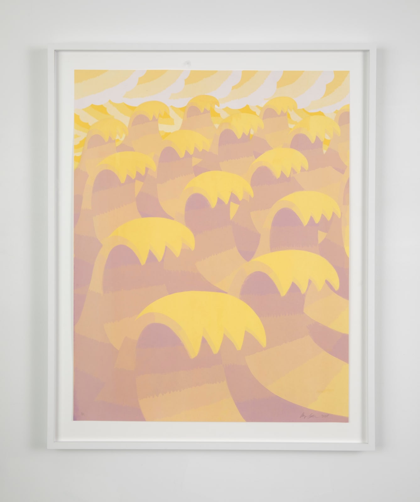 Amy Lincoln, Waves 21 (Gold and Lavender), 2025