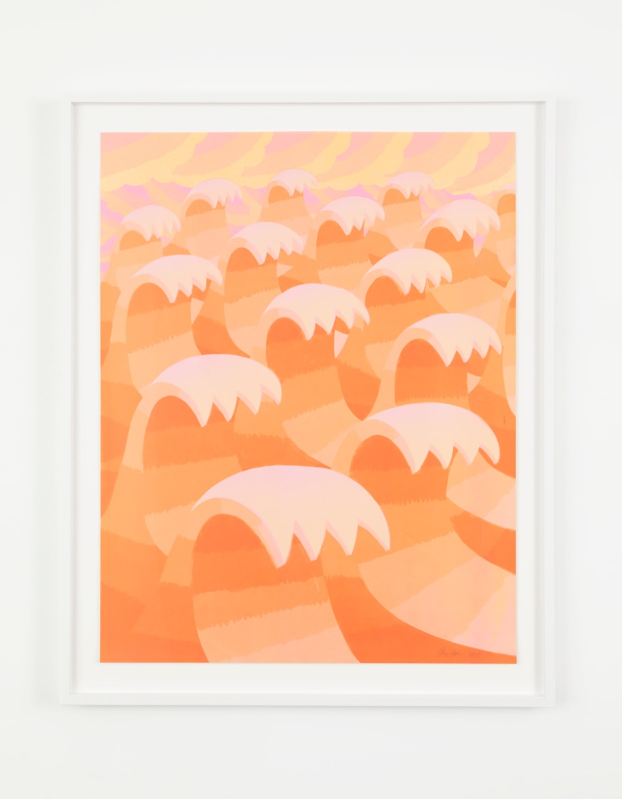 Amy Lincoln, Waves 7 (Pink and Orange), 2025