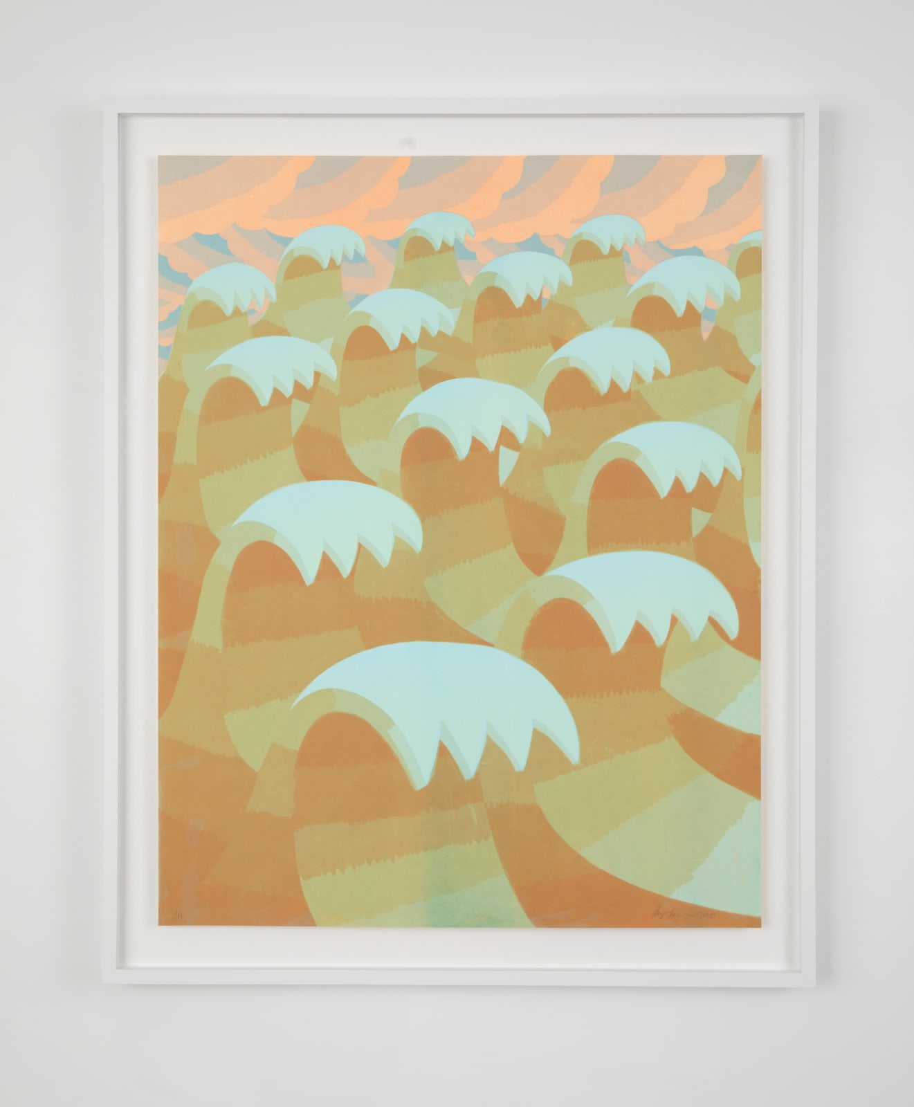 Amy Lincoln, Waves 5 (Blue and Orange), 2025