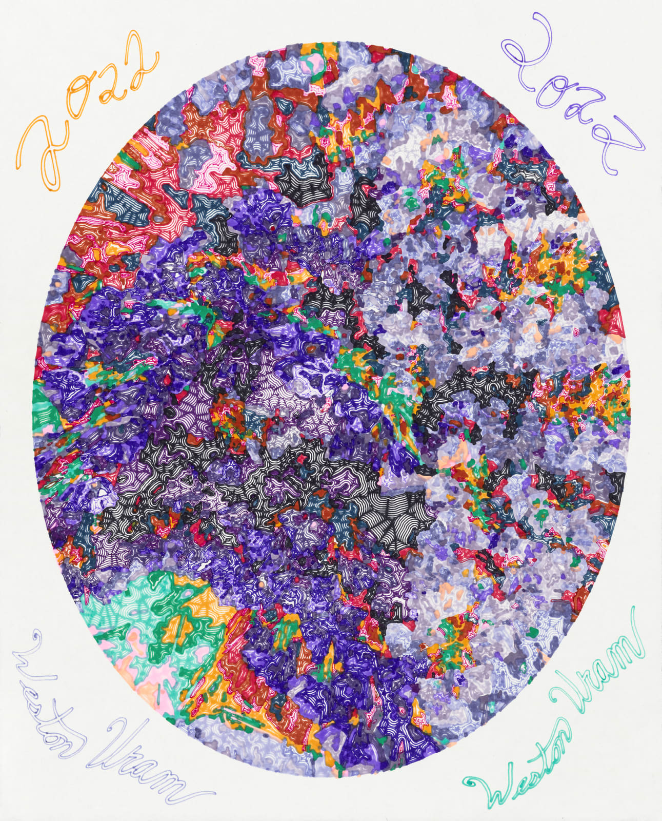 Weston Uram, Purple Cascade, 2022