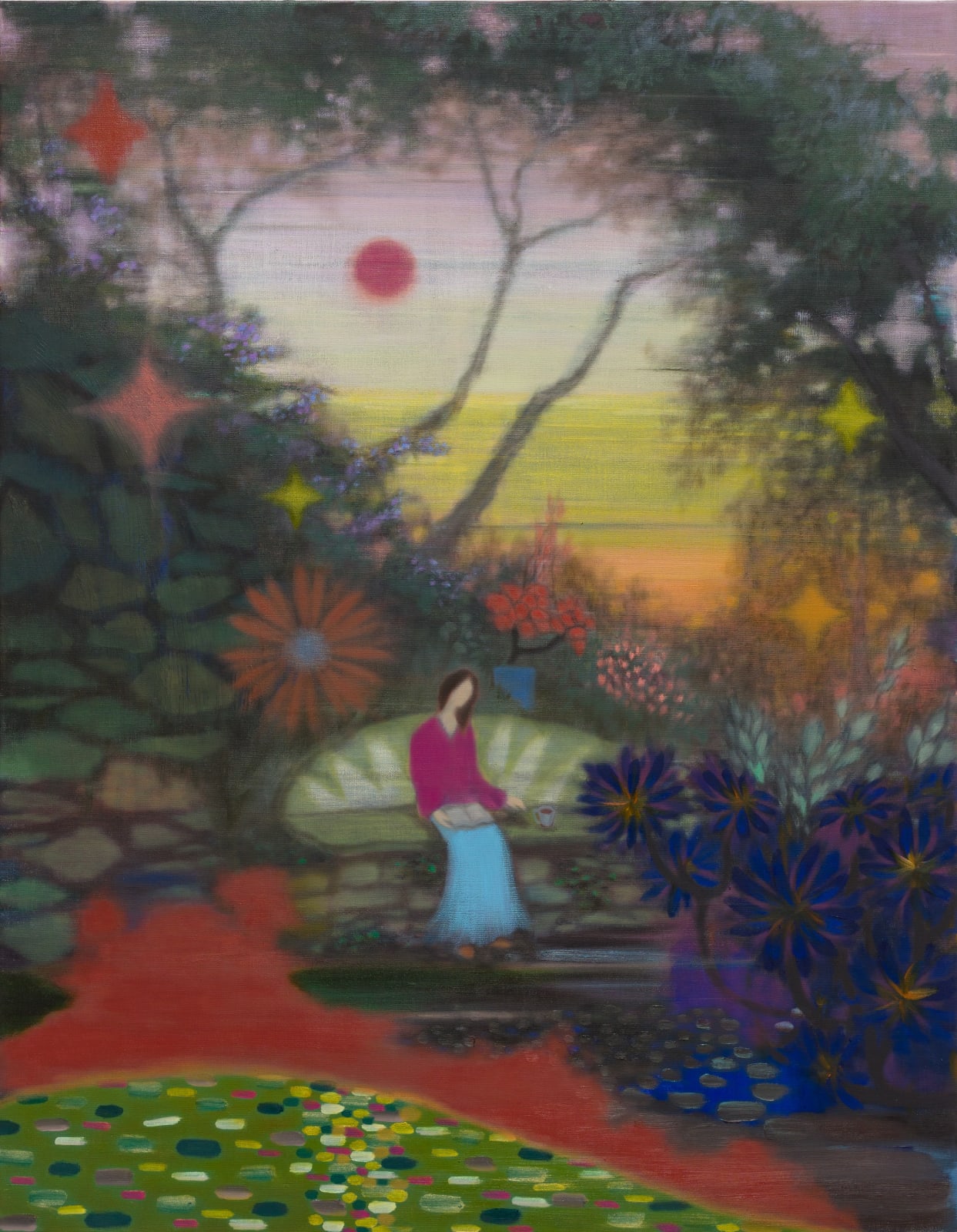 Guimi You, Reading in the forest, 2022