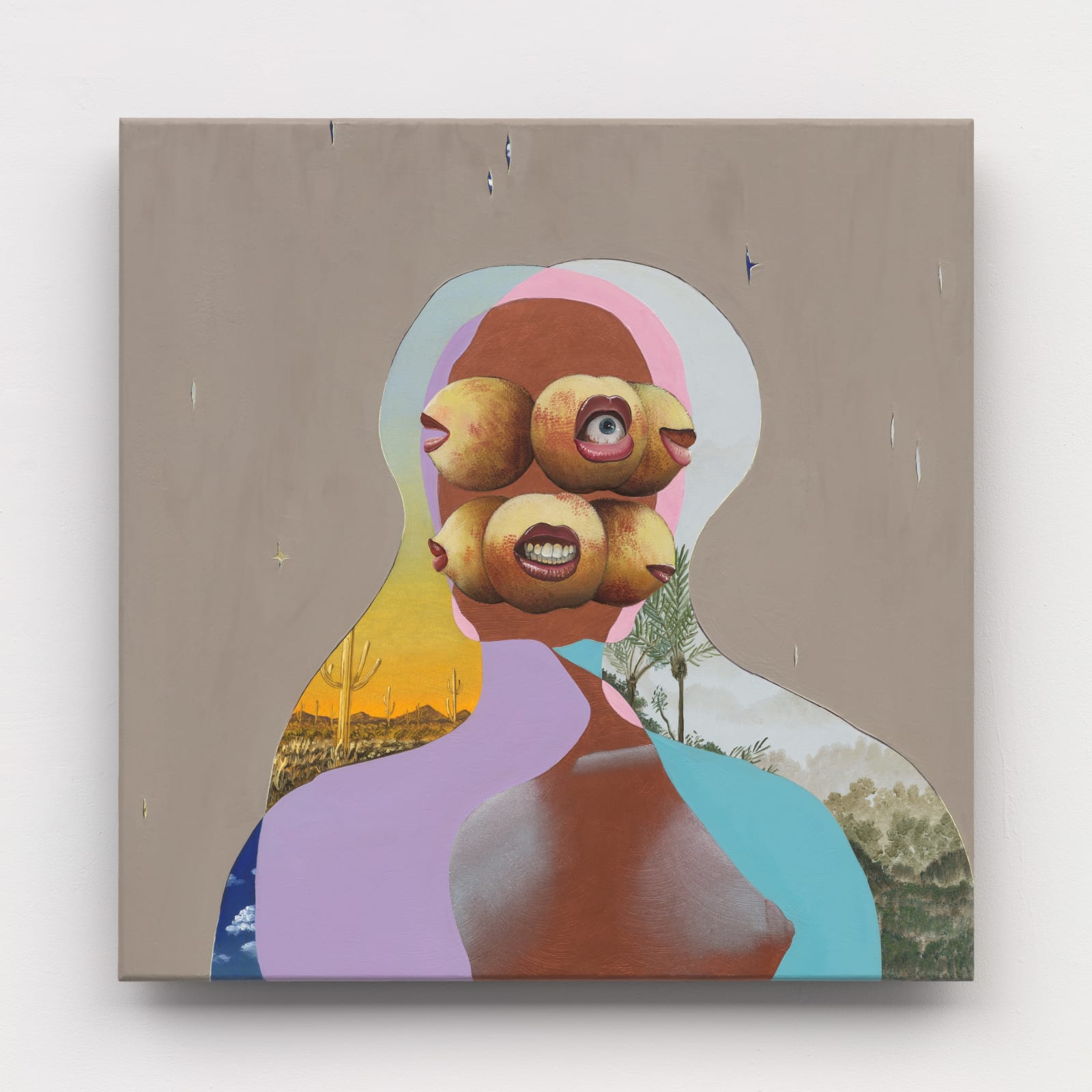 Miguel Angel Payano Jr., Three Heads: Clavicle, Shoulder, Breast, 2021