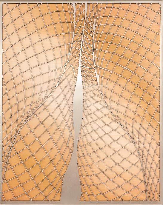 Makiko Harris, Stockings 6 (Two Legs, Silver), 2024