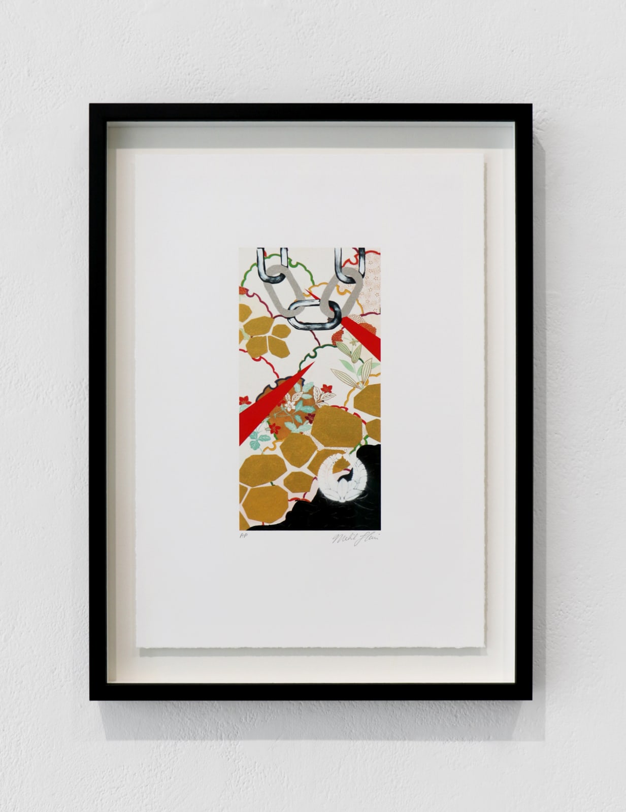 Makiko Harris, Kimono, Gold + Chain, 2024