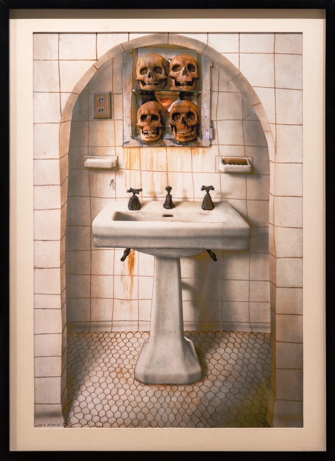 Rafael Cauduro, "Botiquín con Tzompantli", 2016