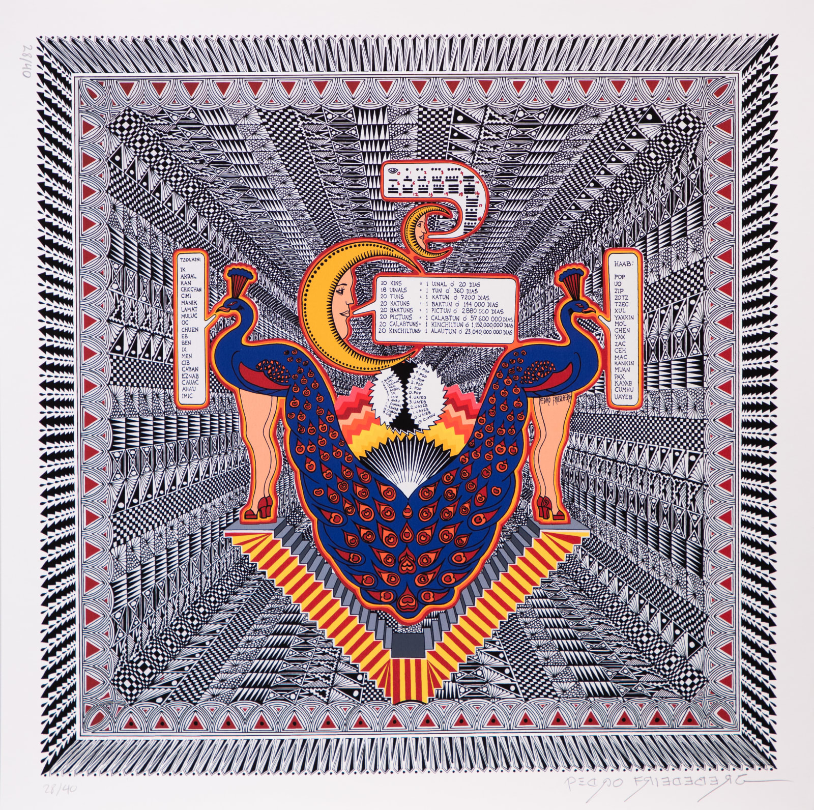 Pedro Friedeberg, "Calendario Maya", 2023