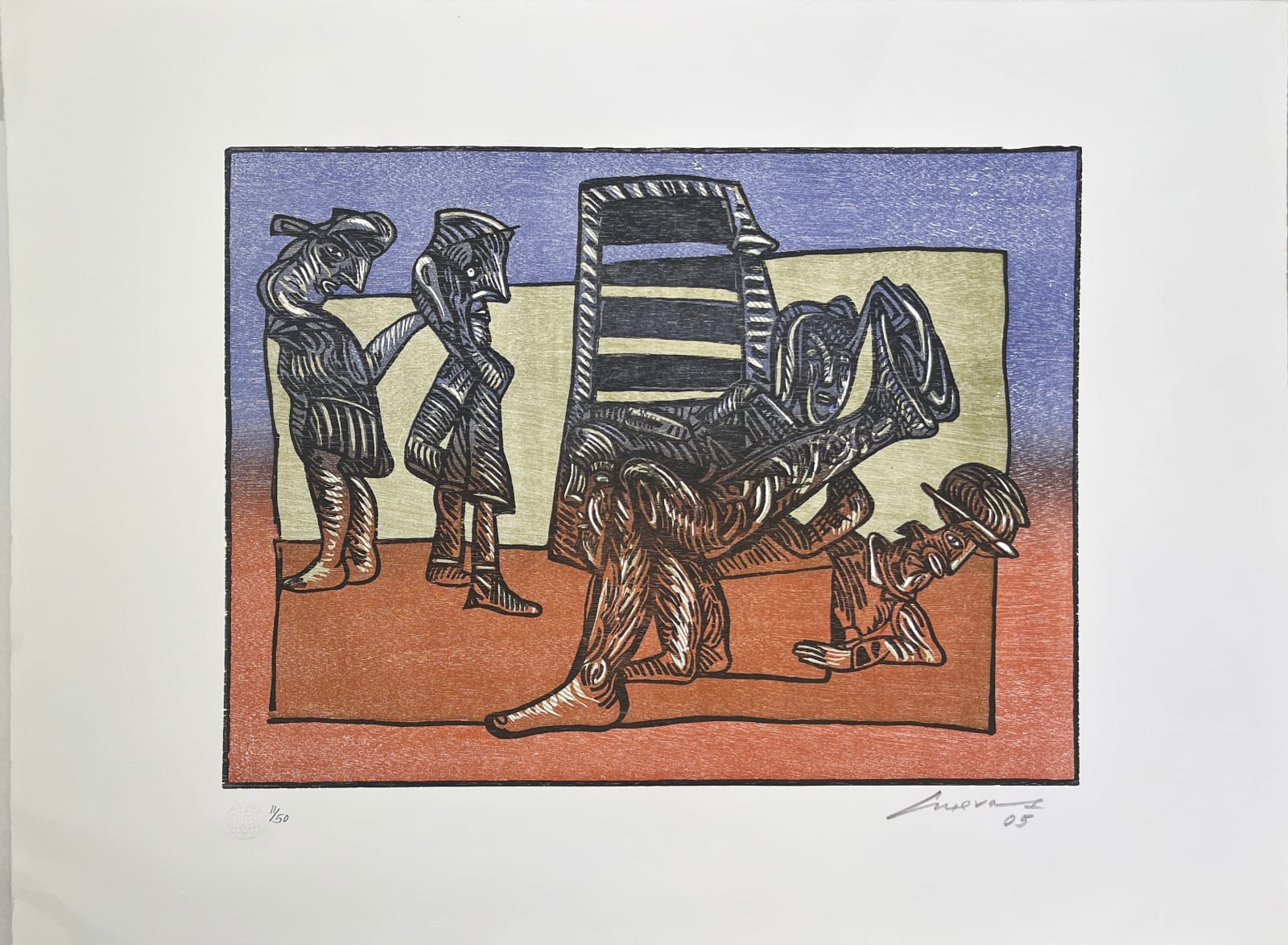 José Luis Cuevas, "Los fantasmas del centro histórico I", 2005