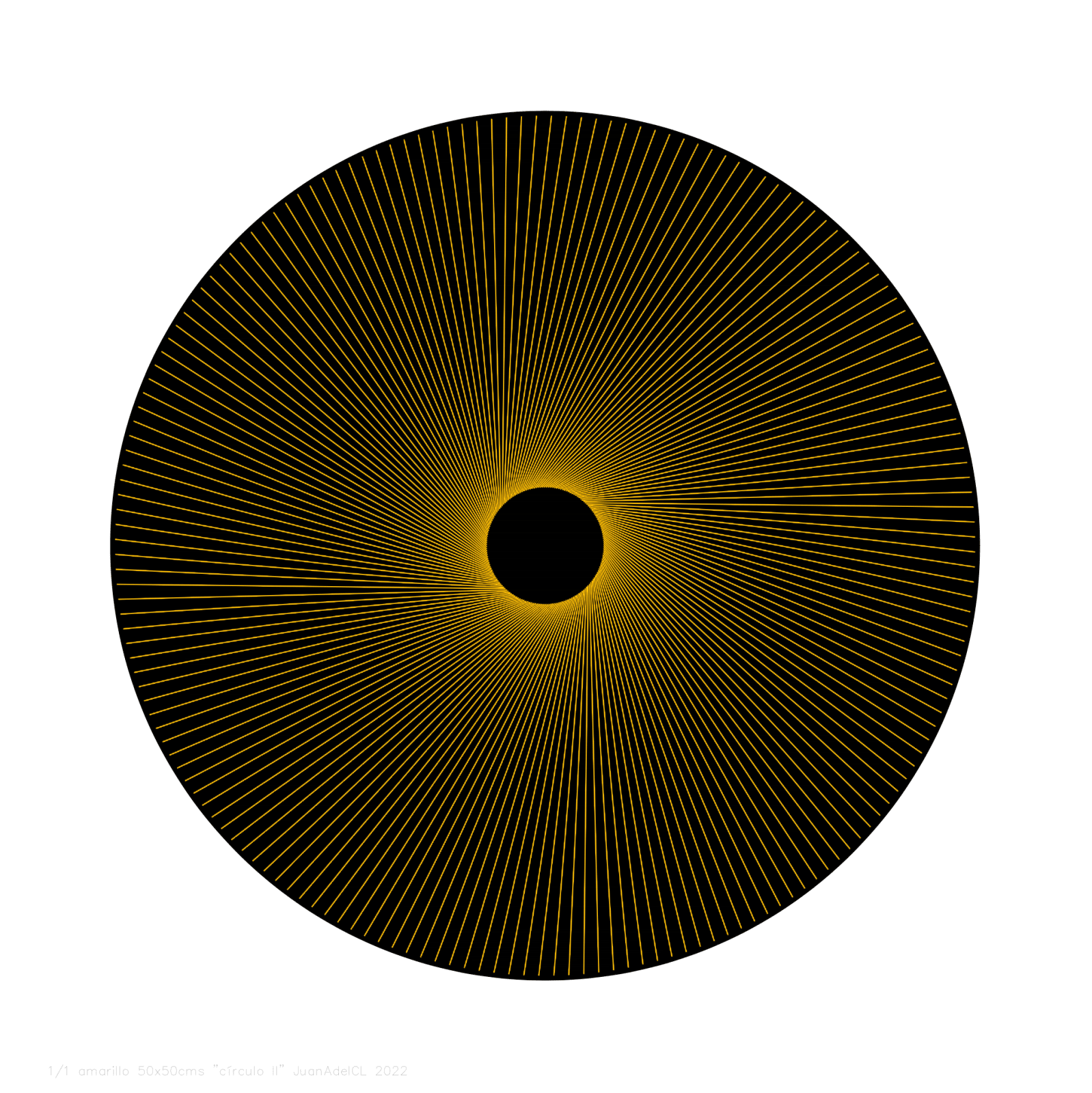 Juan Álvarez Del Castillo, "Círculo II (amarillo)", 2022