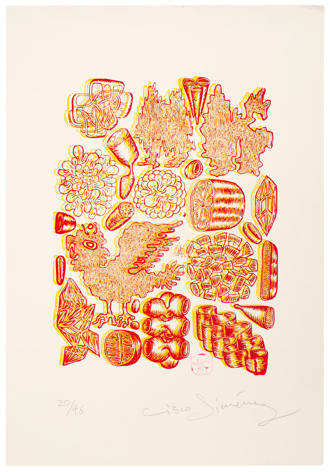 Cisco Jiménez, "Elementos orgánicos rojos". , S/F