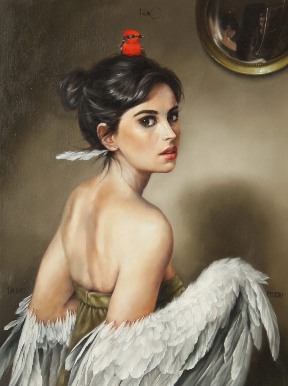Luciano Peredo, "Retrato de NIké en el estudio del pintor", 2024