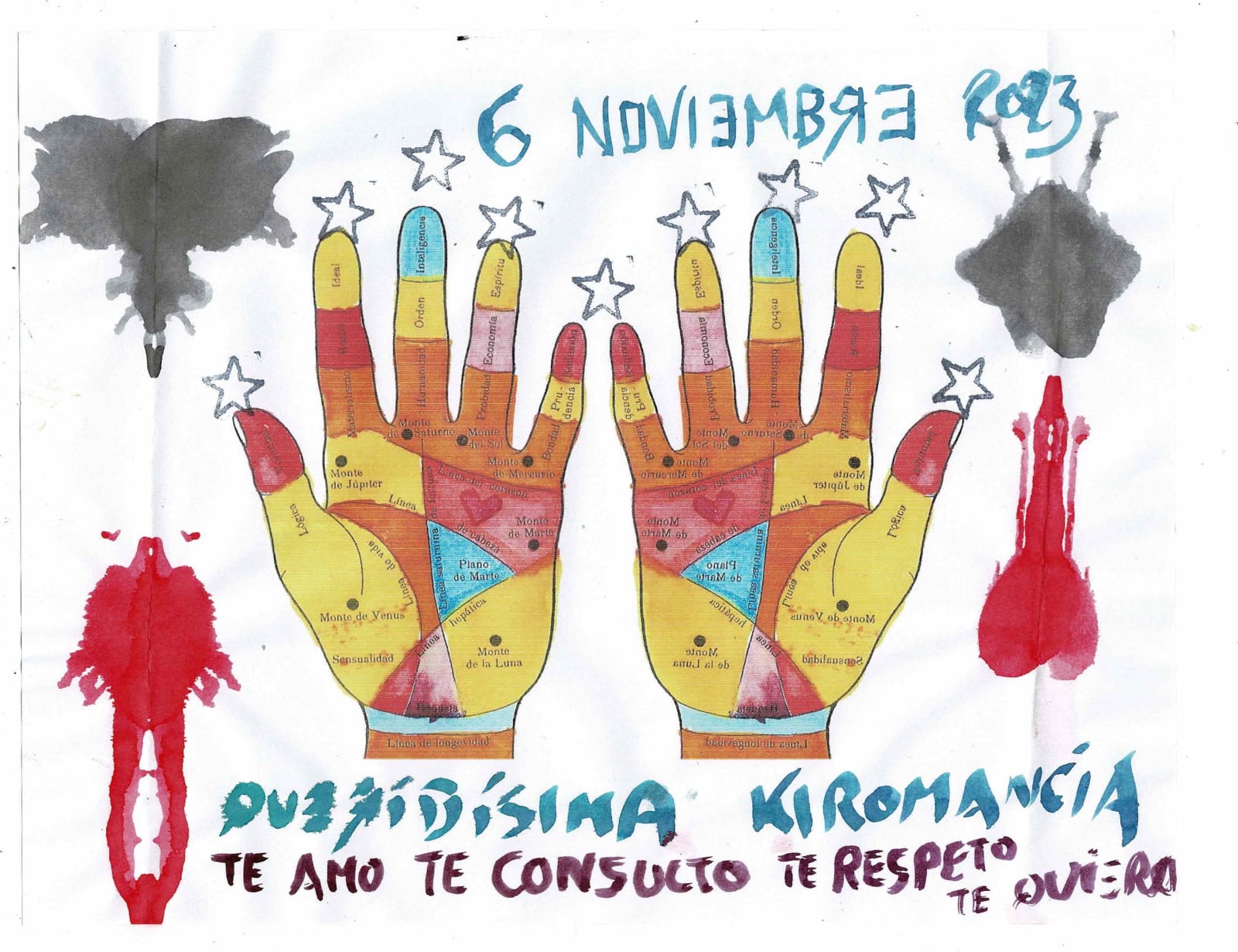 Pedro Friedeberg, Carta a la Kiromancia, 6 Noviembre 2023