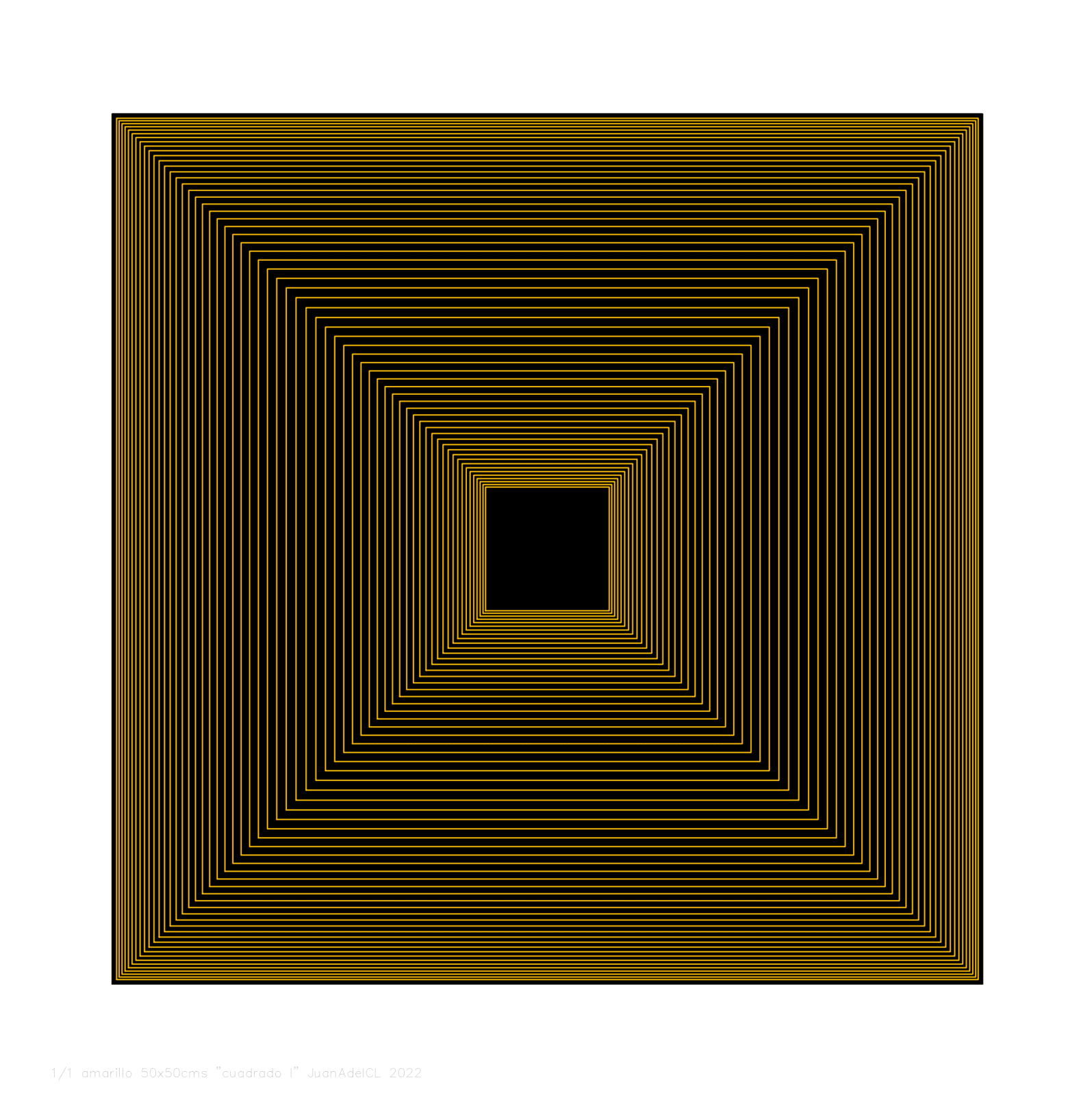 Juan Álvarez Del Castillo, "Cuadrado I (amarillo)", 2022