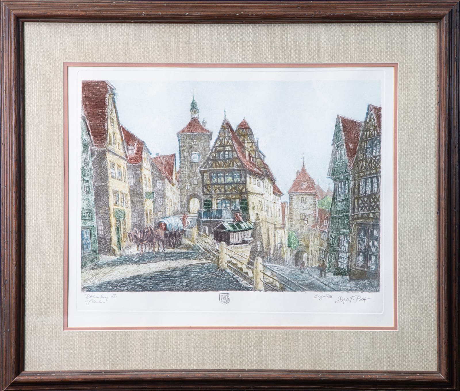 Otto Ferdinand Probst, "Rothenburg O.T. Plönlein", ca. 1920