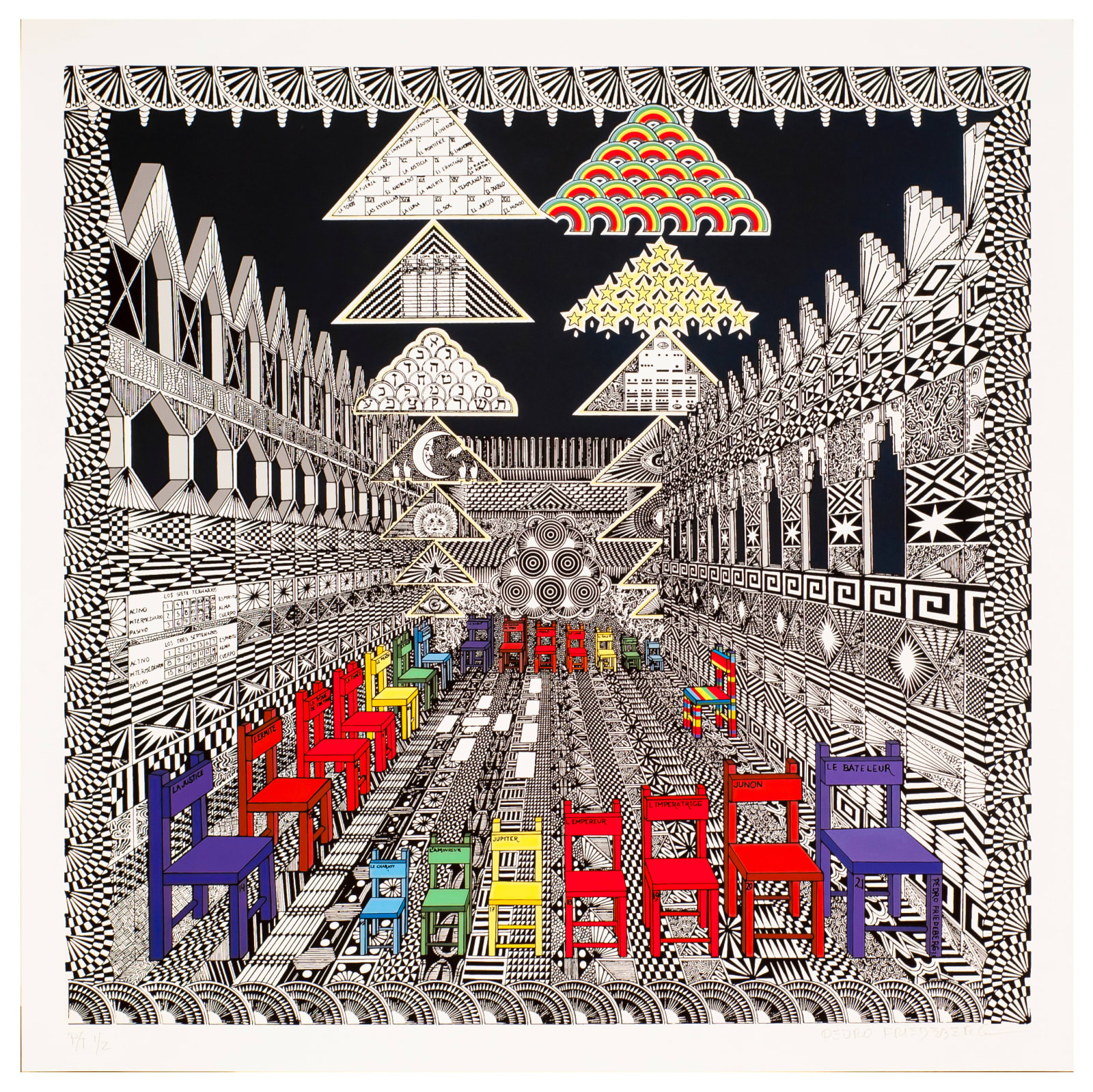 Pedro Friedeberg, "Tarotkidergarten", 2019