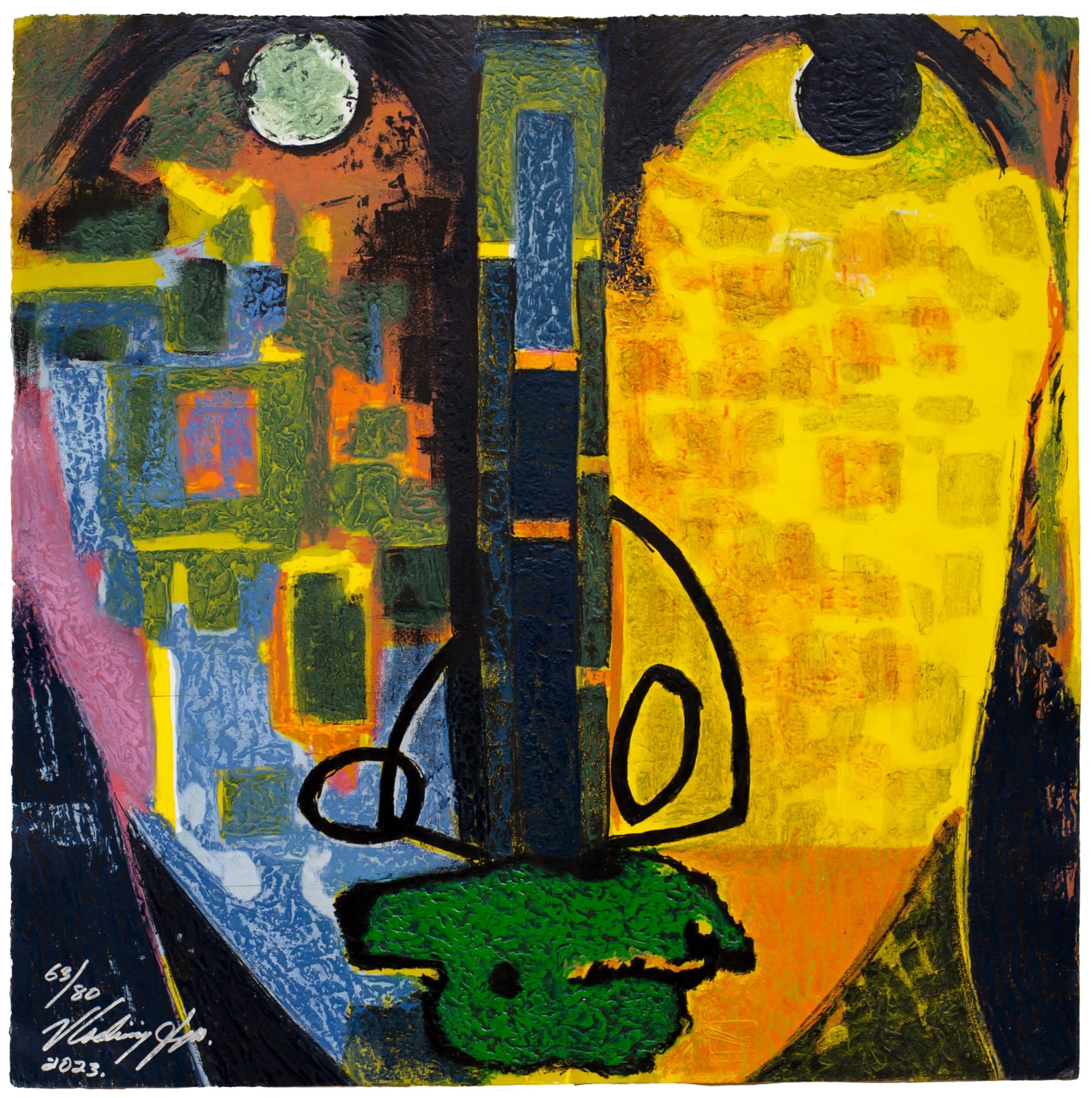 Vladimir Cora, "Cara" (Boca verde), 2023