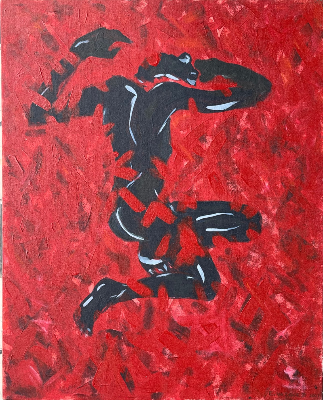 Enrique Vázquez, "Fire"/sin marco, 2011