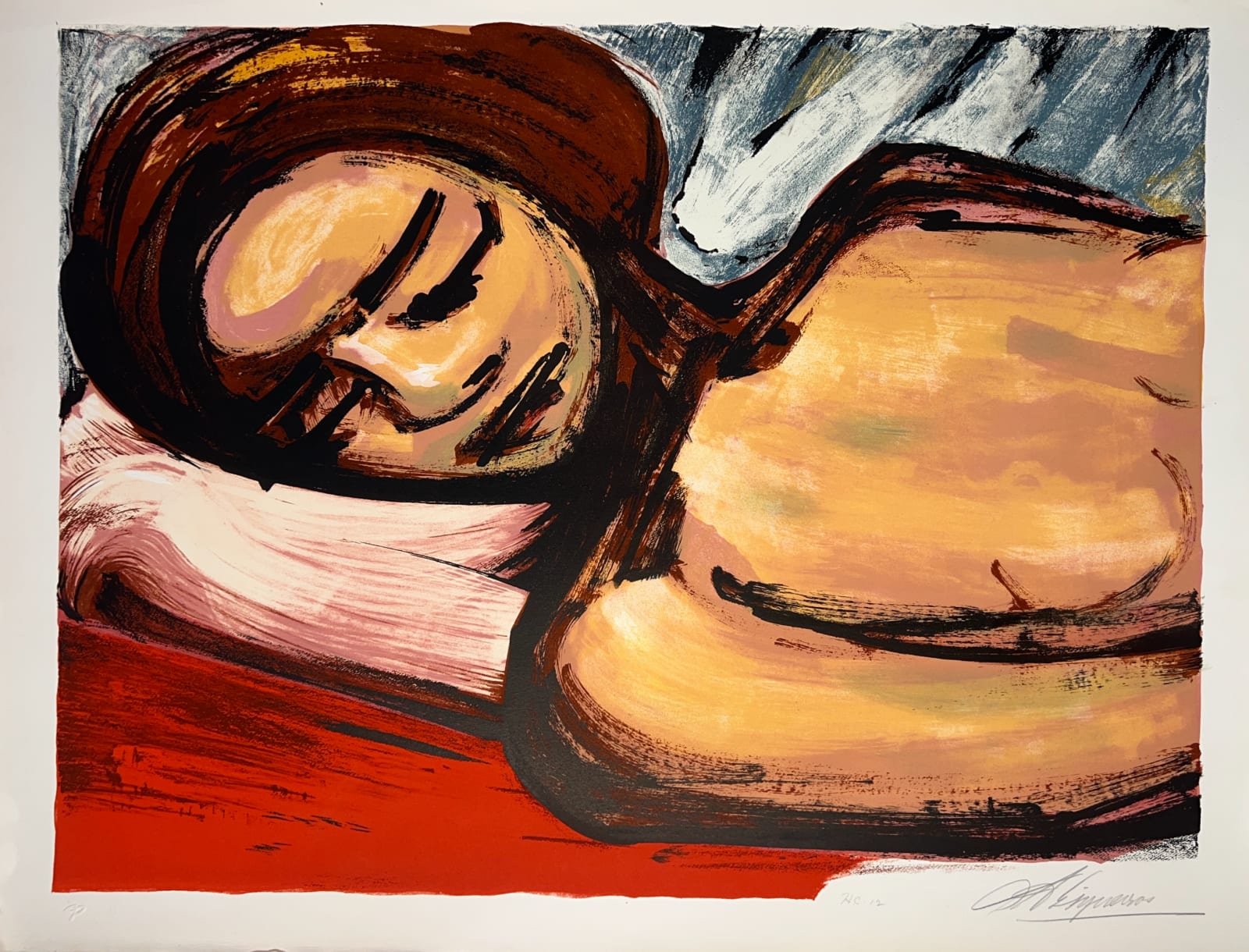 David Alfaro Siqueiros, "Mujer reclinada", 1973