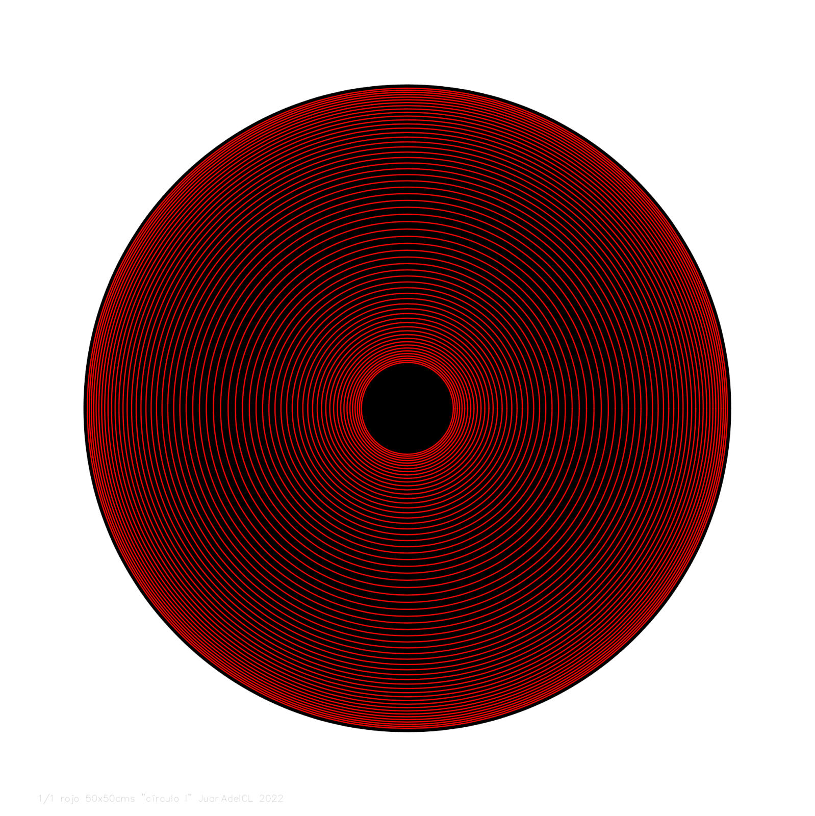 Juan Álvarez Del Castillo, "Círculo I (rojo)", 2022