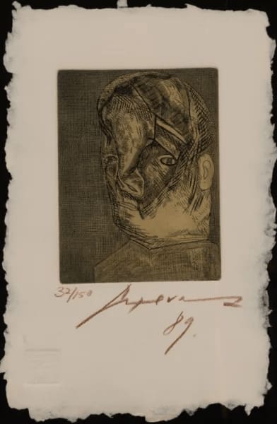 José Luis Cuevas, "Rostro café", 1989
