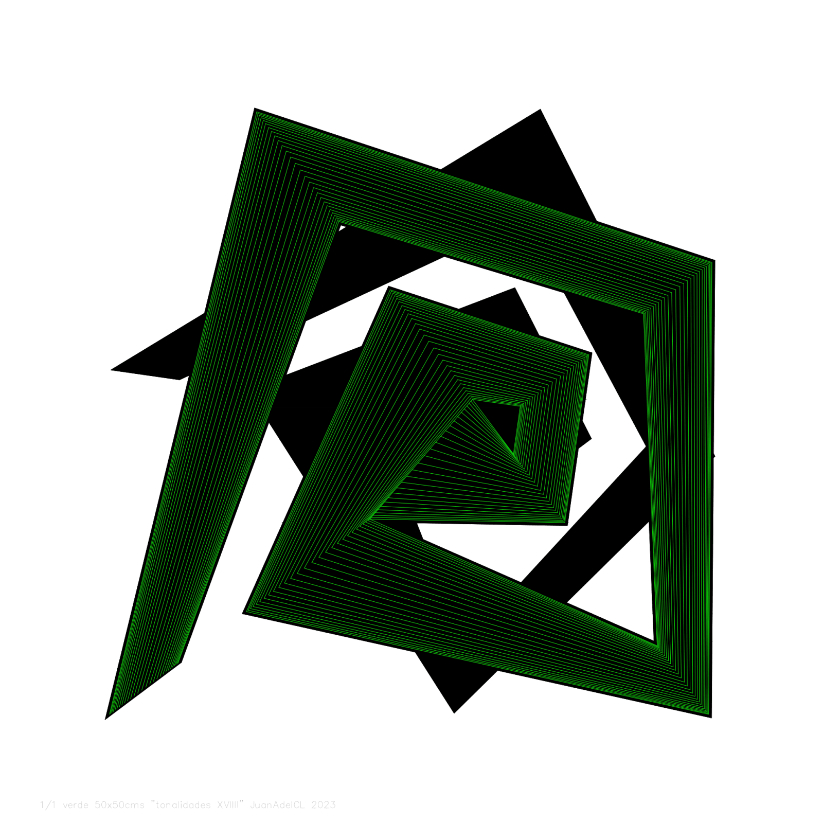 Juan Álvarez Del Castillo, "Tonalidades XVIII (verde)", 2022