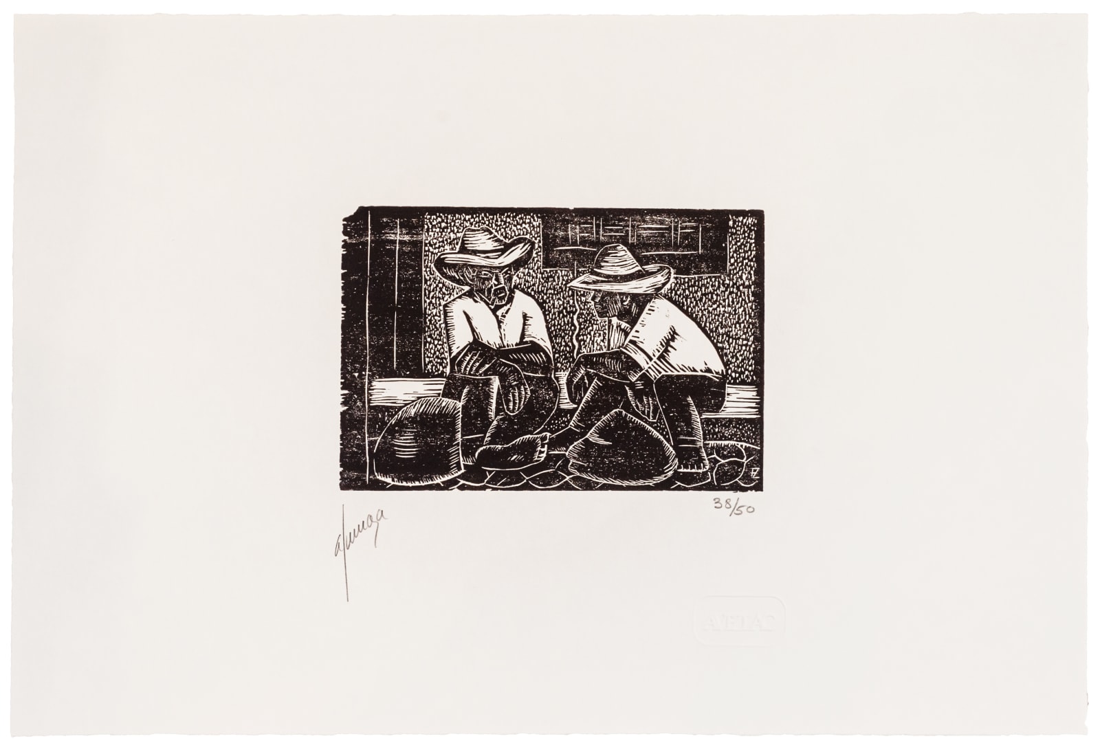 Francisco Zúñiga, "Dos hombres sentados", 1934 (reimpresión 2004)