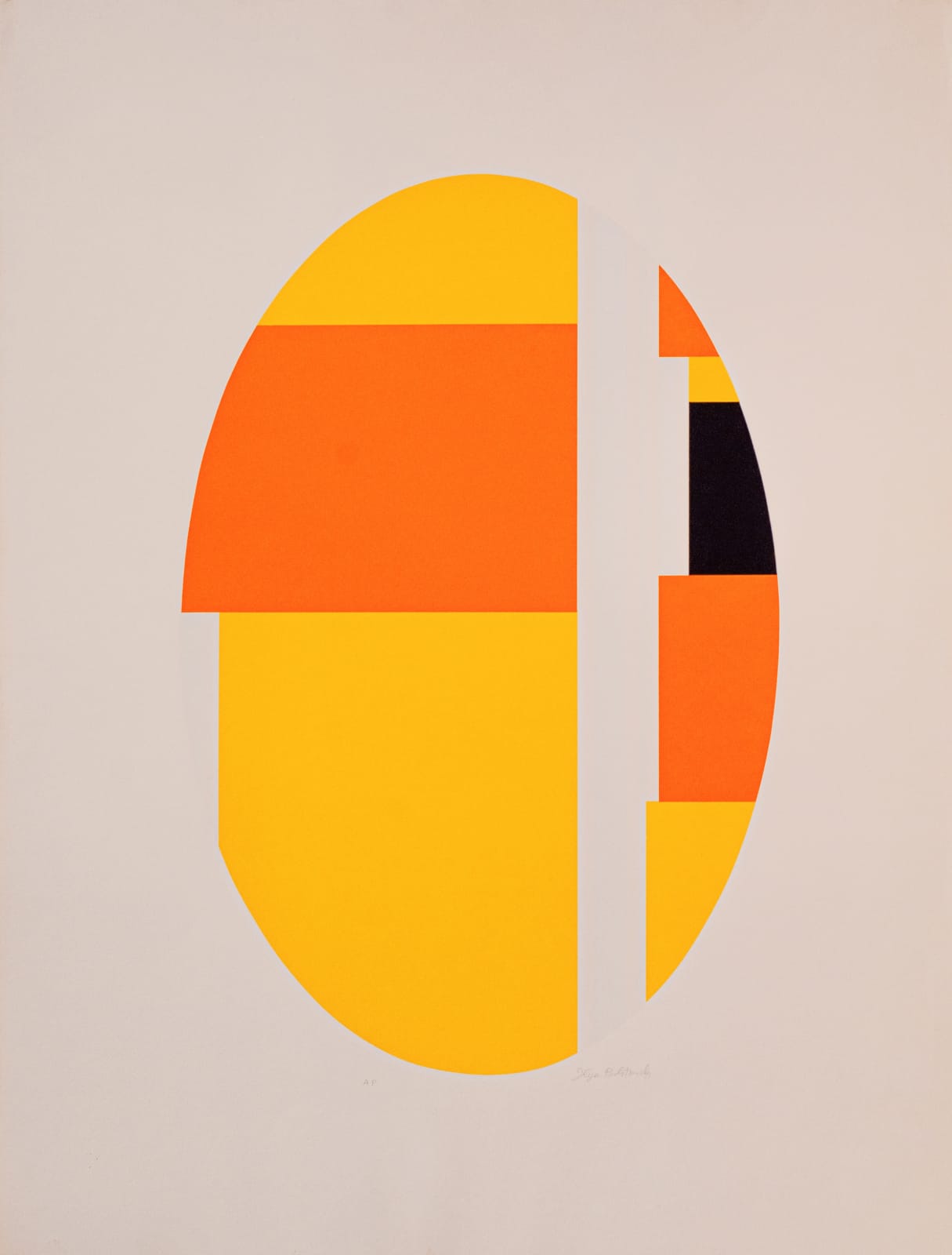 Ilya Bolotowsky, "Serigrafía Geométrica Abstracta", 1970