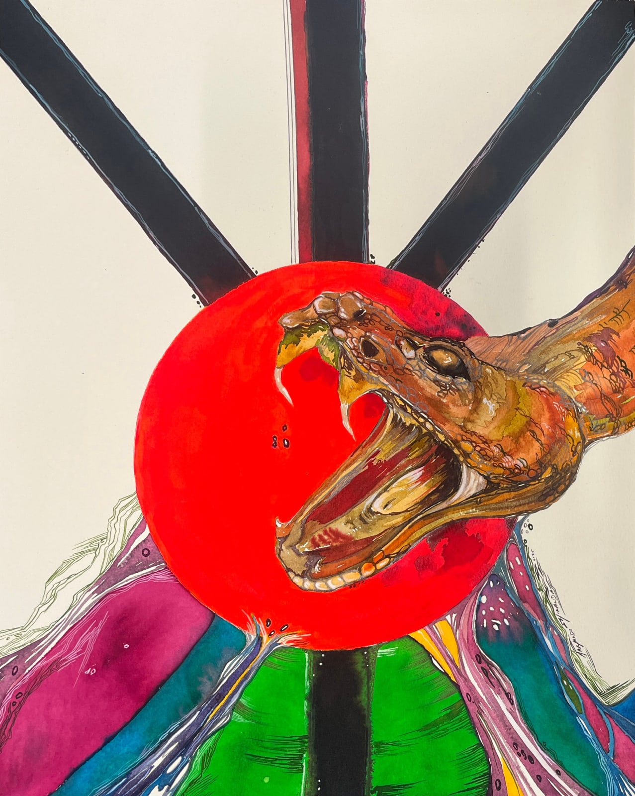 Armando Miranda, "Ojos de serpiente" (cascabel), 2025