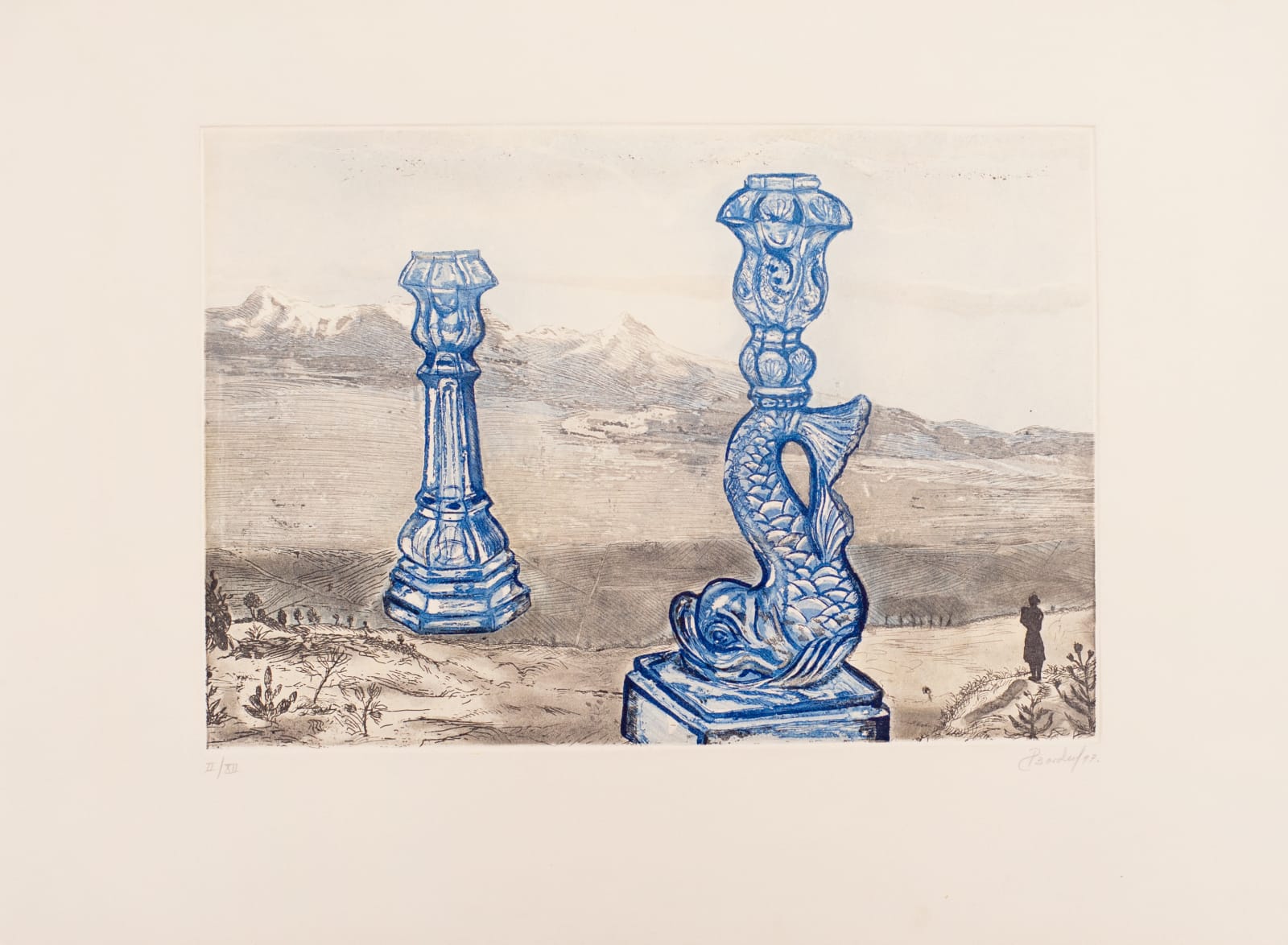 Pilar Bordes, "Sin título (Candelabros y volcán)", 1997