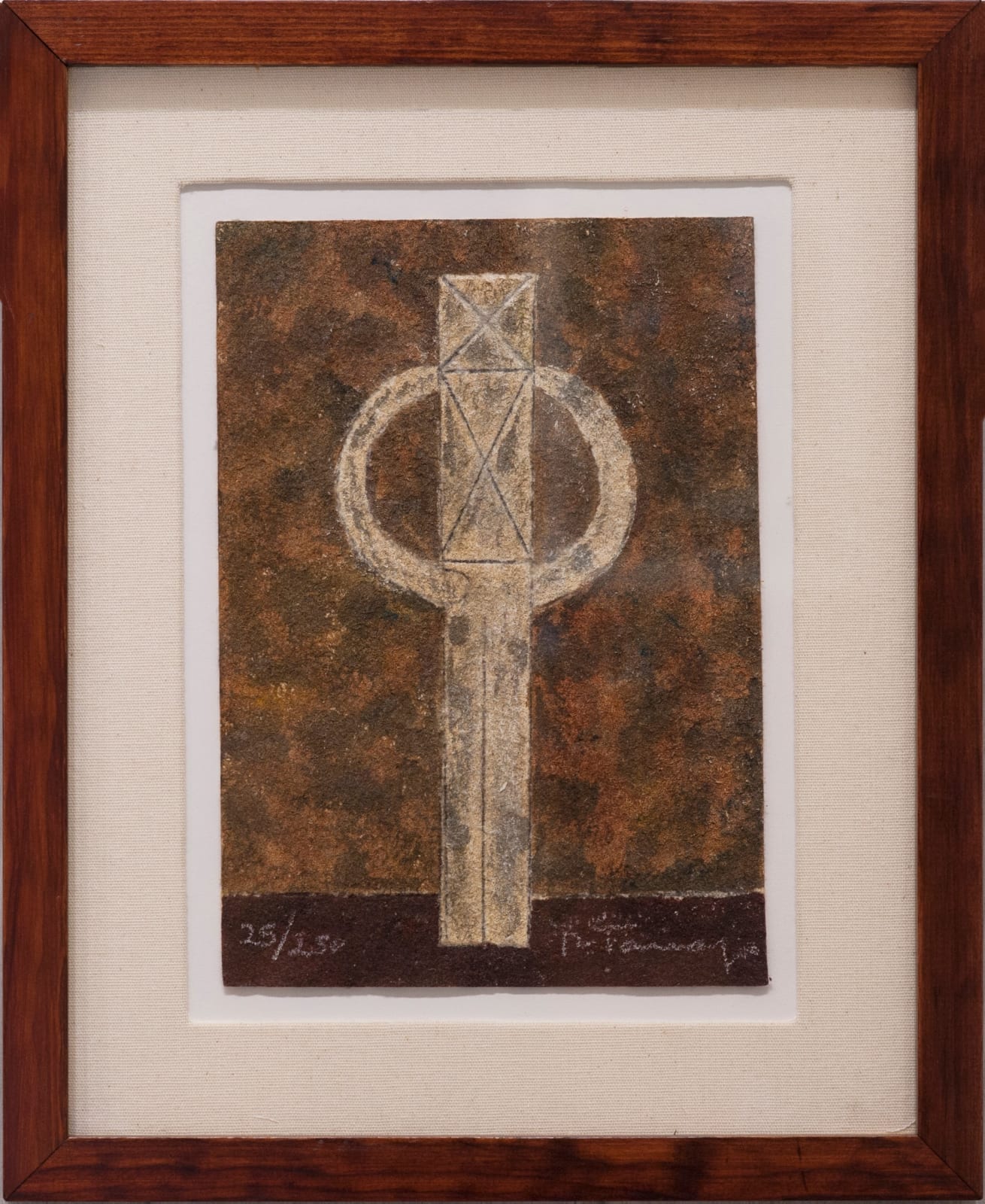 Rufino Tamayo, "Hombre con fondo café", 1982