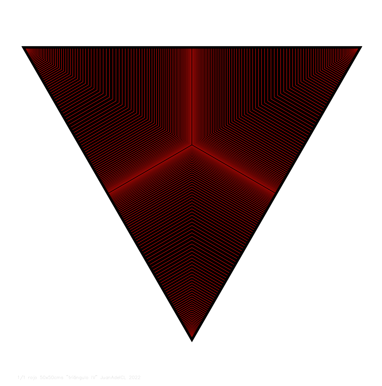 Juan Álvarez Del Castillo, "Triángulo IV (rojo)", 2022