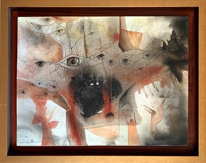 Roberto López Ramirez, Sin título (Ojos con centro negro), 2017