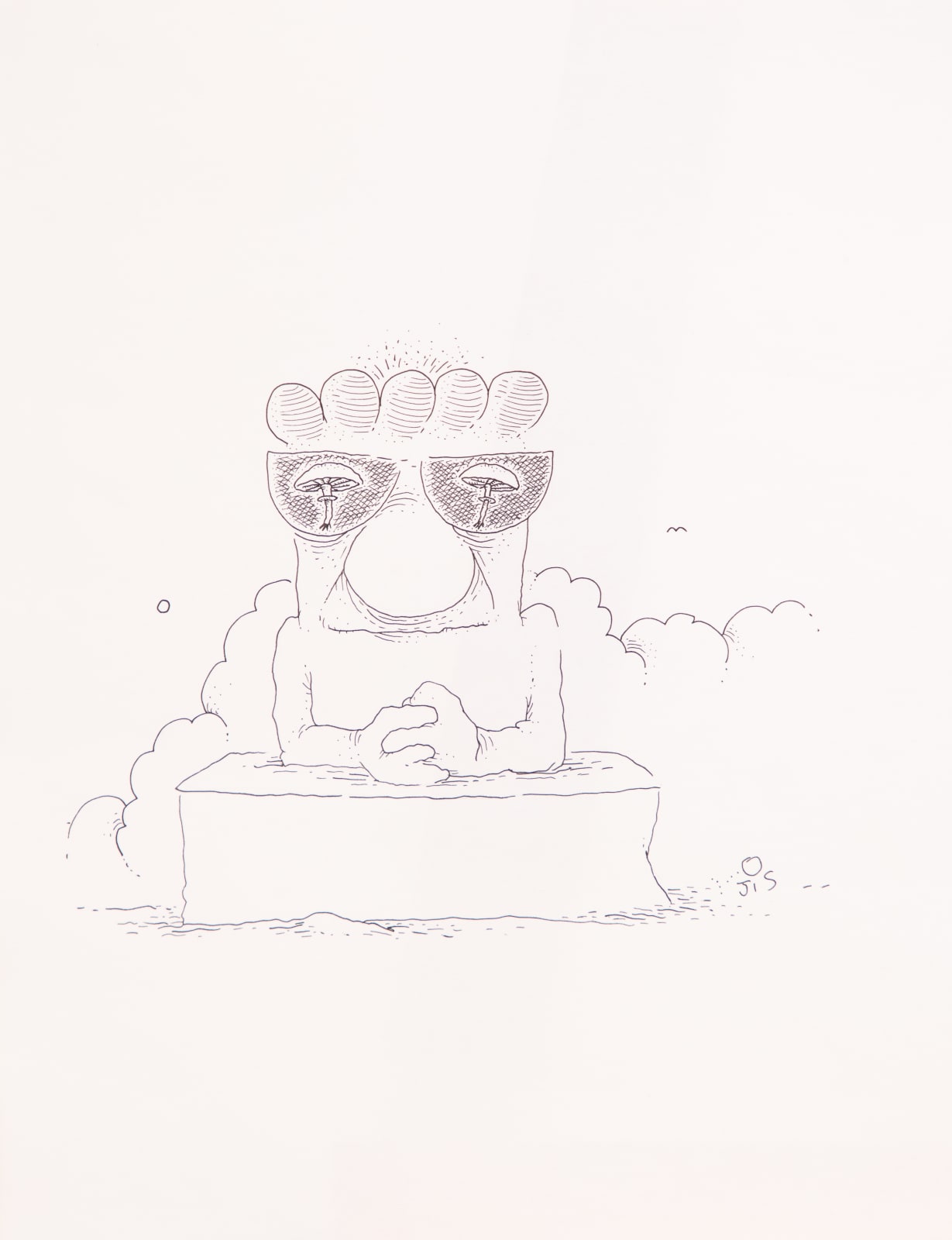 Jis, "Viendo hongos", 2024