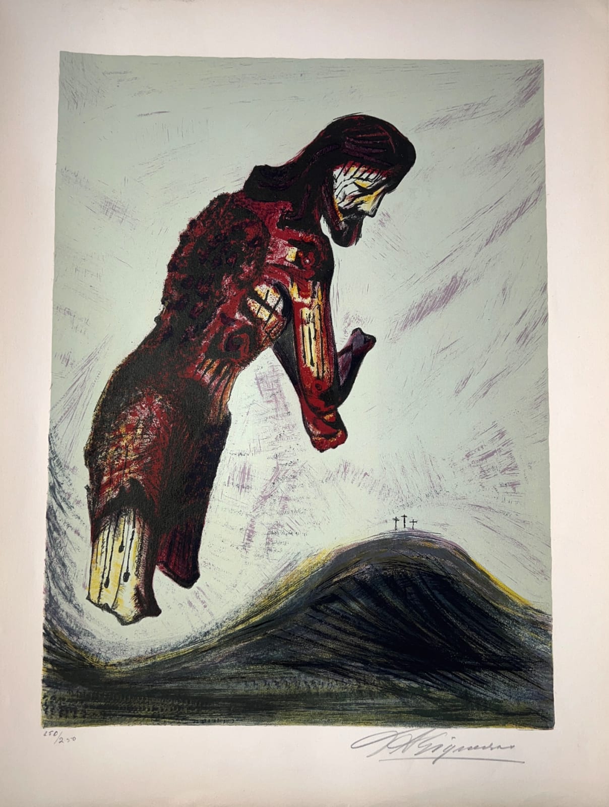 David Alfaro Siqueiros, "Cristo del calvario", de la carpeta Mountain Suite, 1969