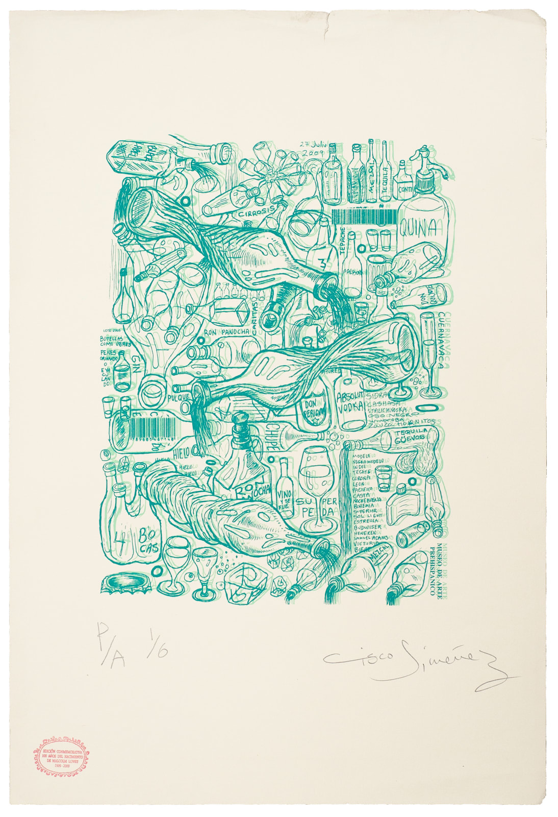 Cisco Jiménez, "Conmemoración del nacimiento de Malcolm Lowry". , S/F