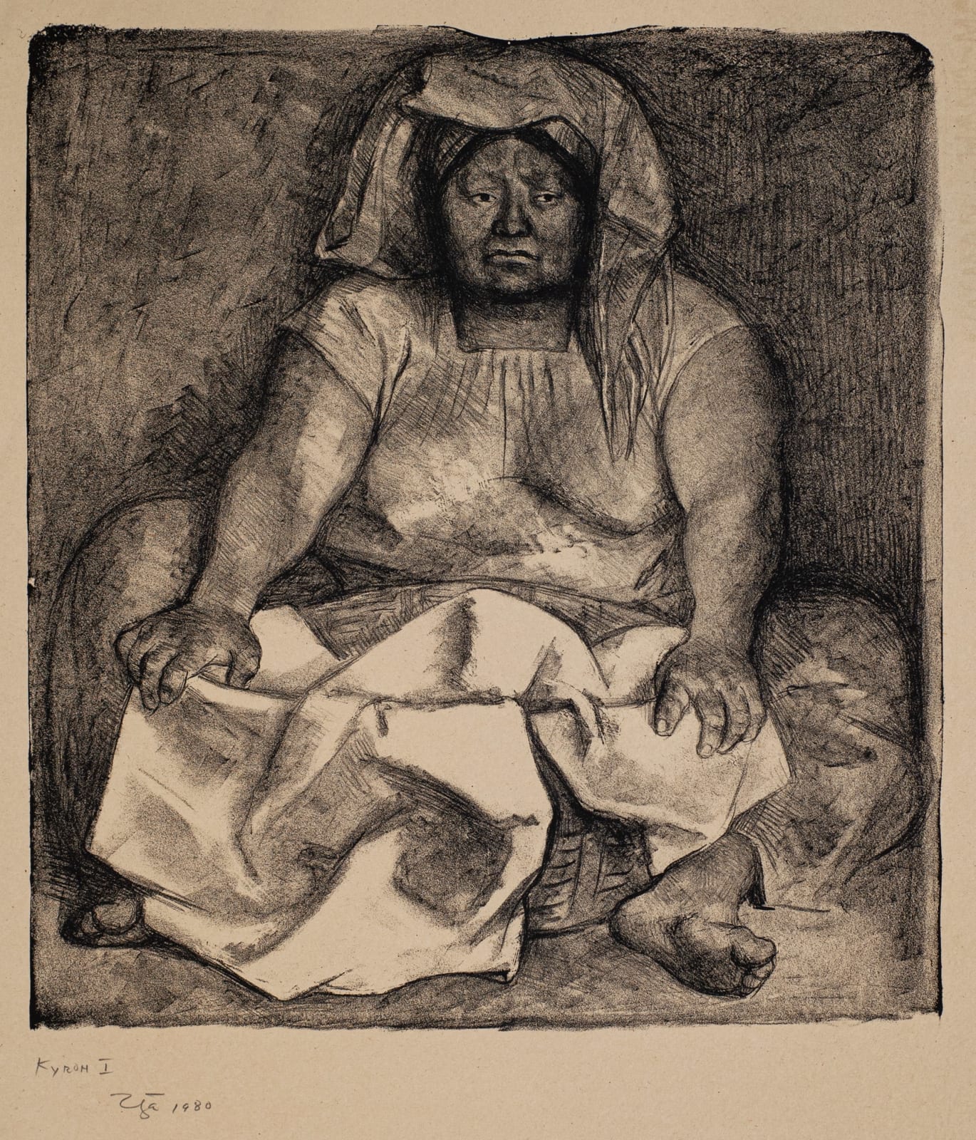 Francisco Zúñiga, "Mujer en el mercado", 1980